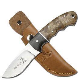 ELK RIDGE FIXED BLADE 8" FULL TANG BURLWOOD HANDLE