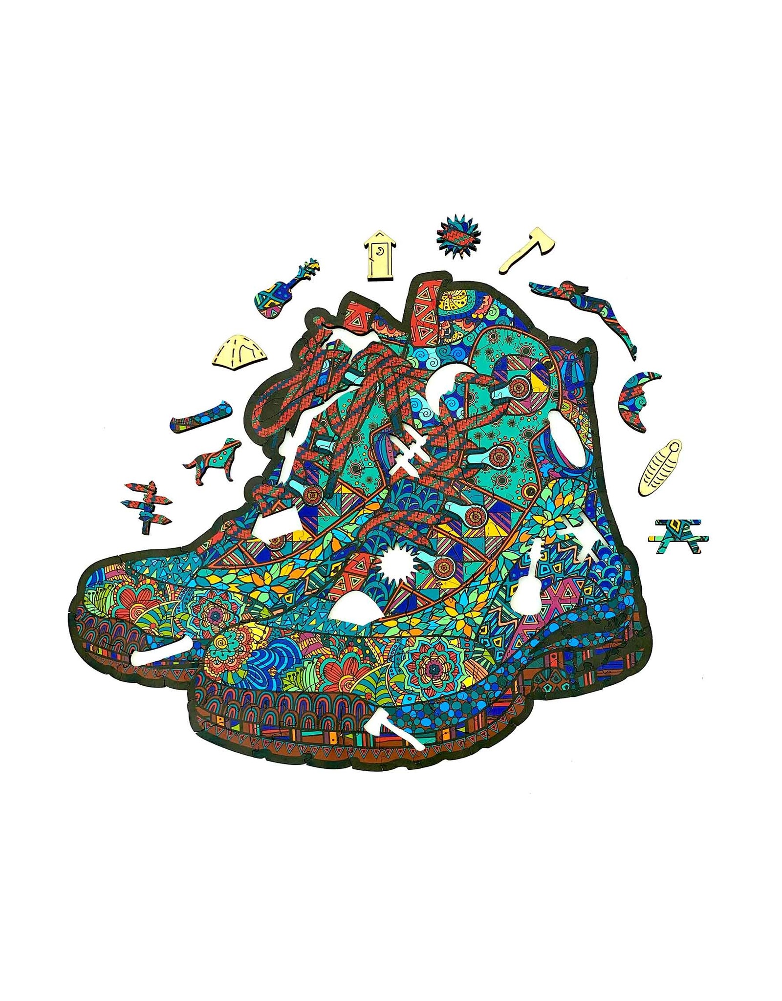 GSI OUTDOORS HIKING BOOTS WOOD PUZZLE