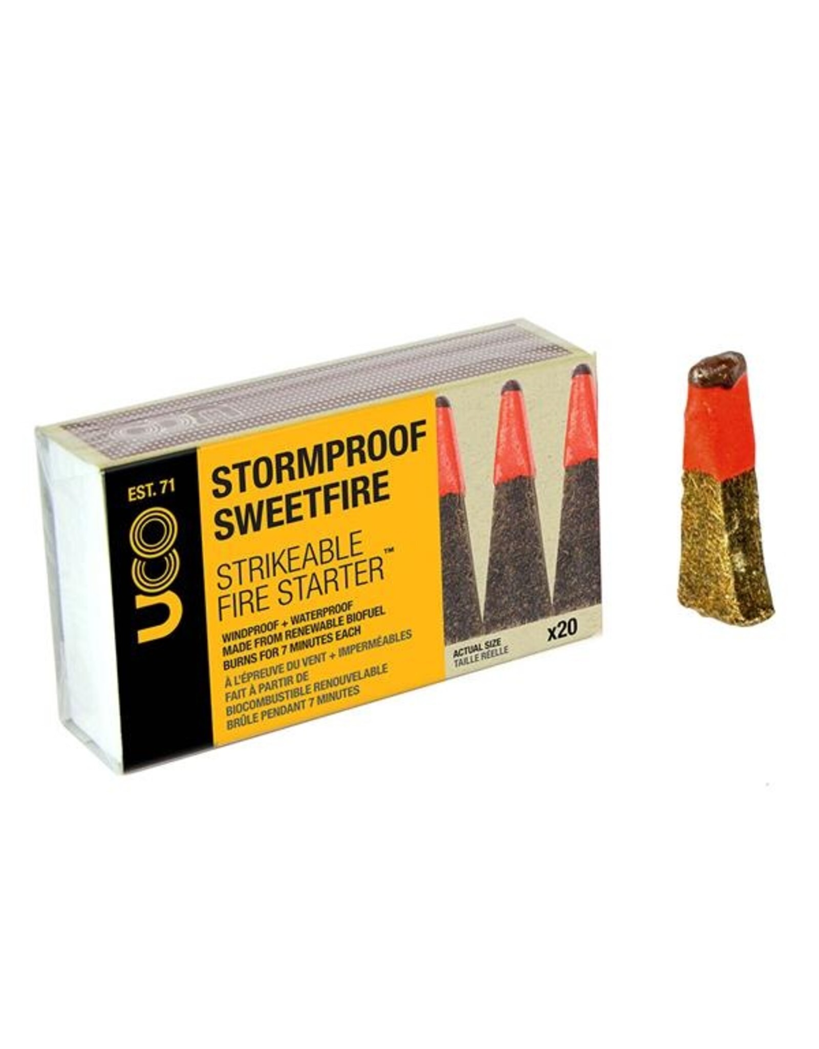 UCO GEAR UCO STORMPROOF SWEETFIRE STRIKEABLE TINDER