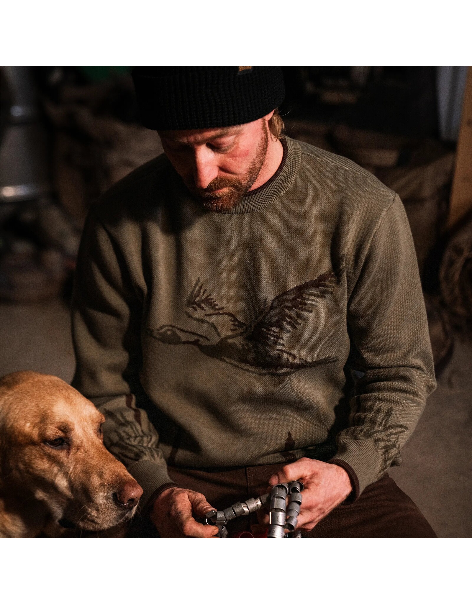 HOOKE MEN FLYING DUCK KNIT SWEATER