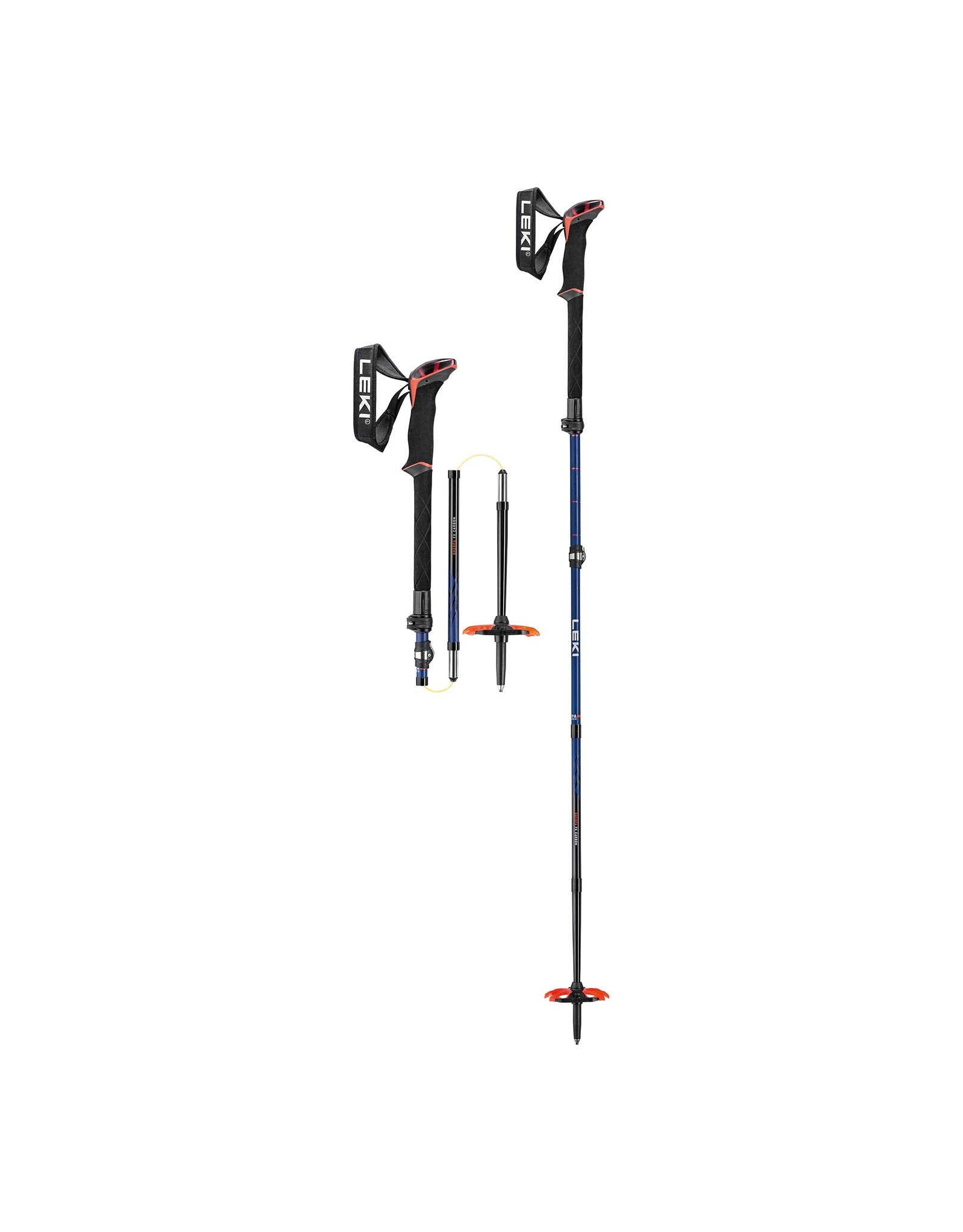 LEKI SHERPA FX CARBON DARKBLUE/RED 110-130