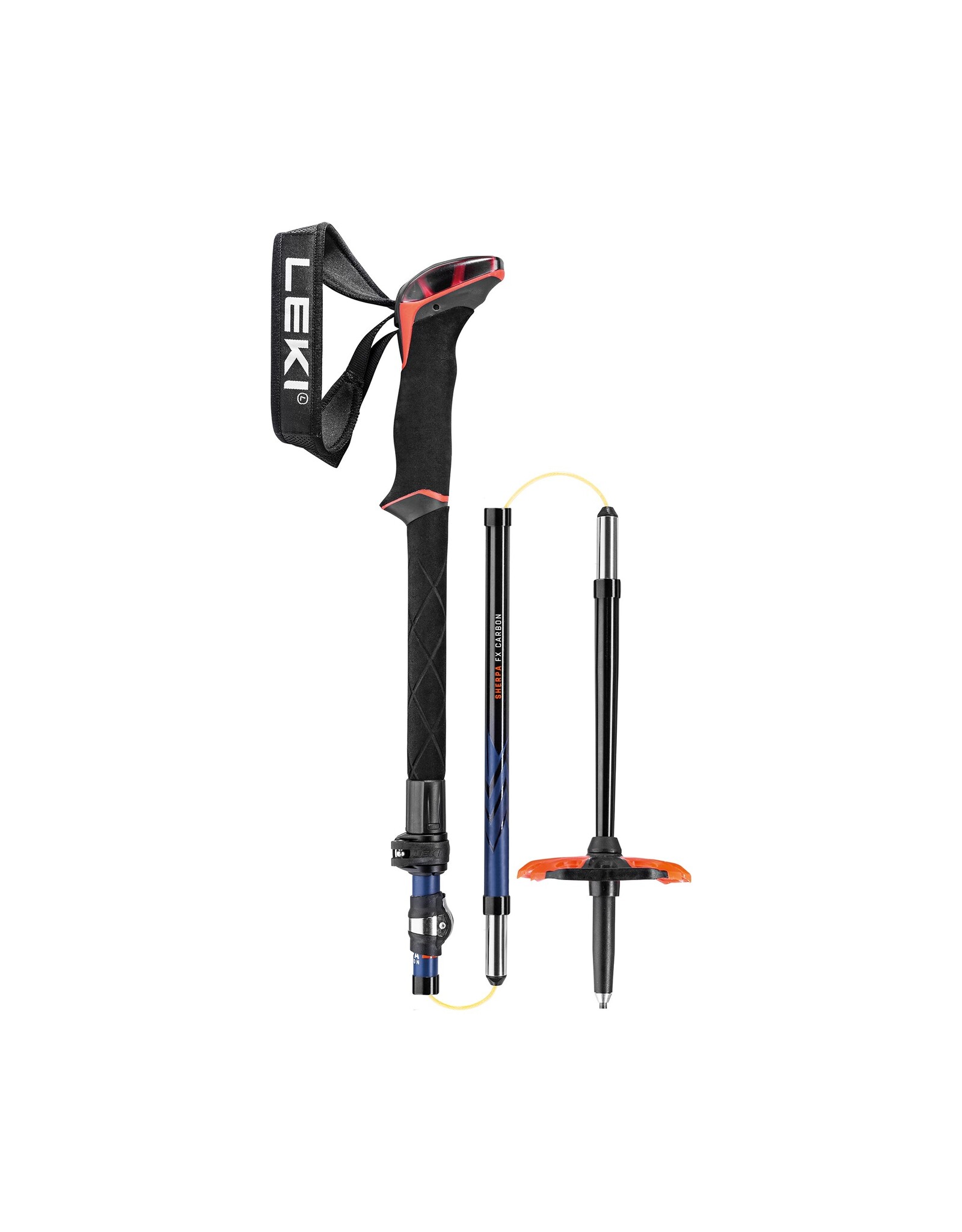 LEKI SHERPA FX CARBON DARKBLUE/RED 110-130