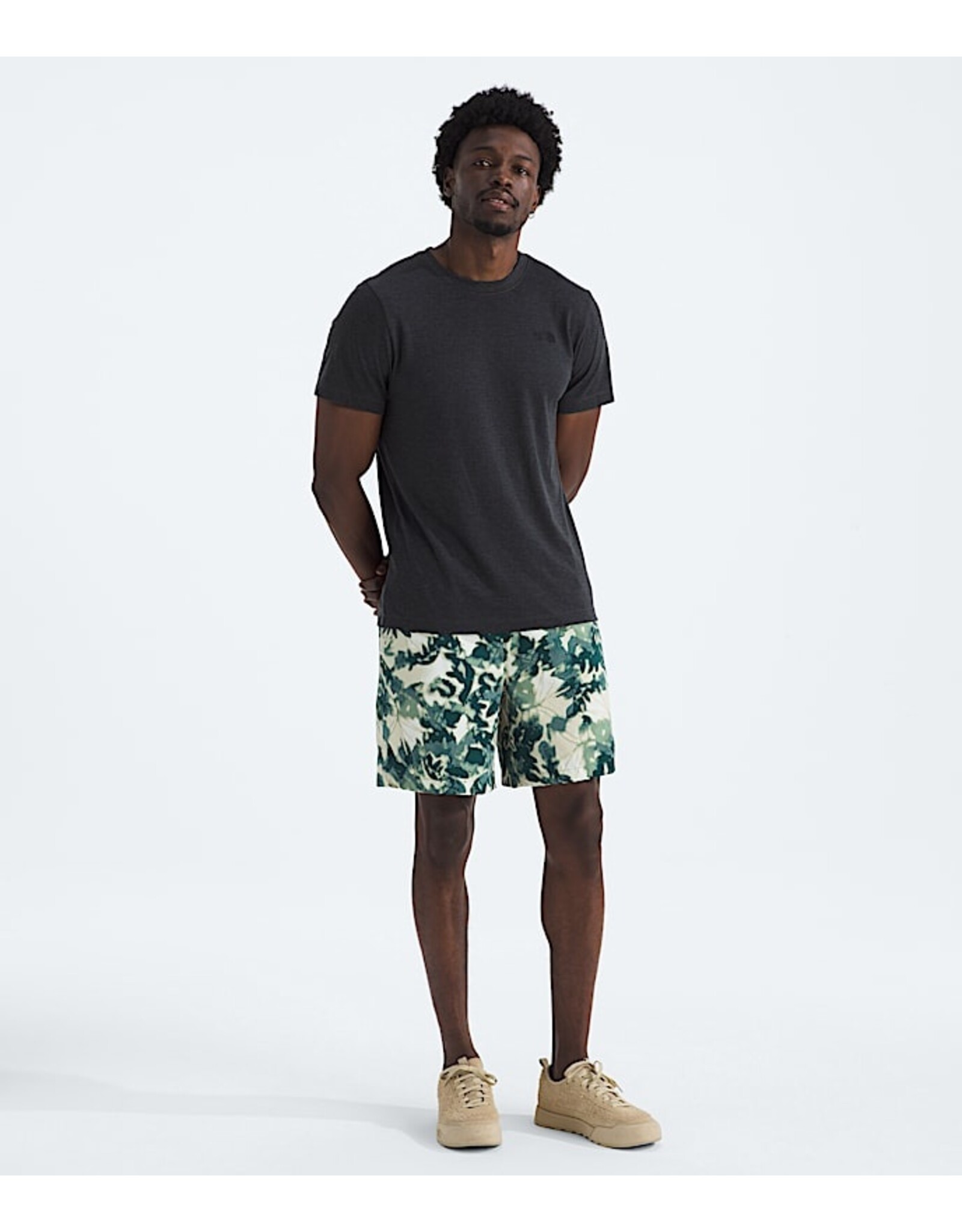 THE NORTH FACE MEN TRI-BLEND MOUNTAIN LOGO S/S TEE