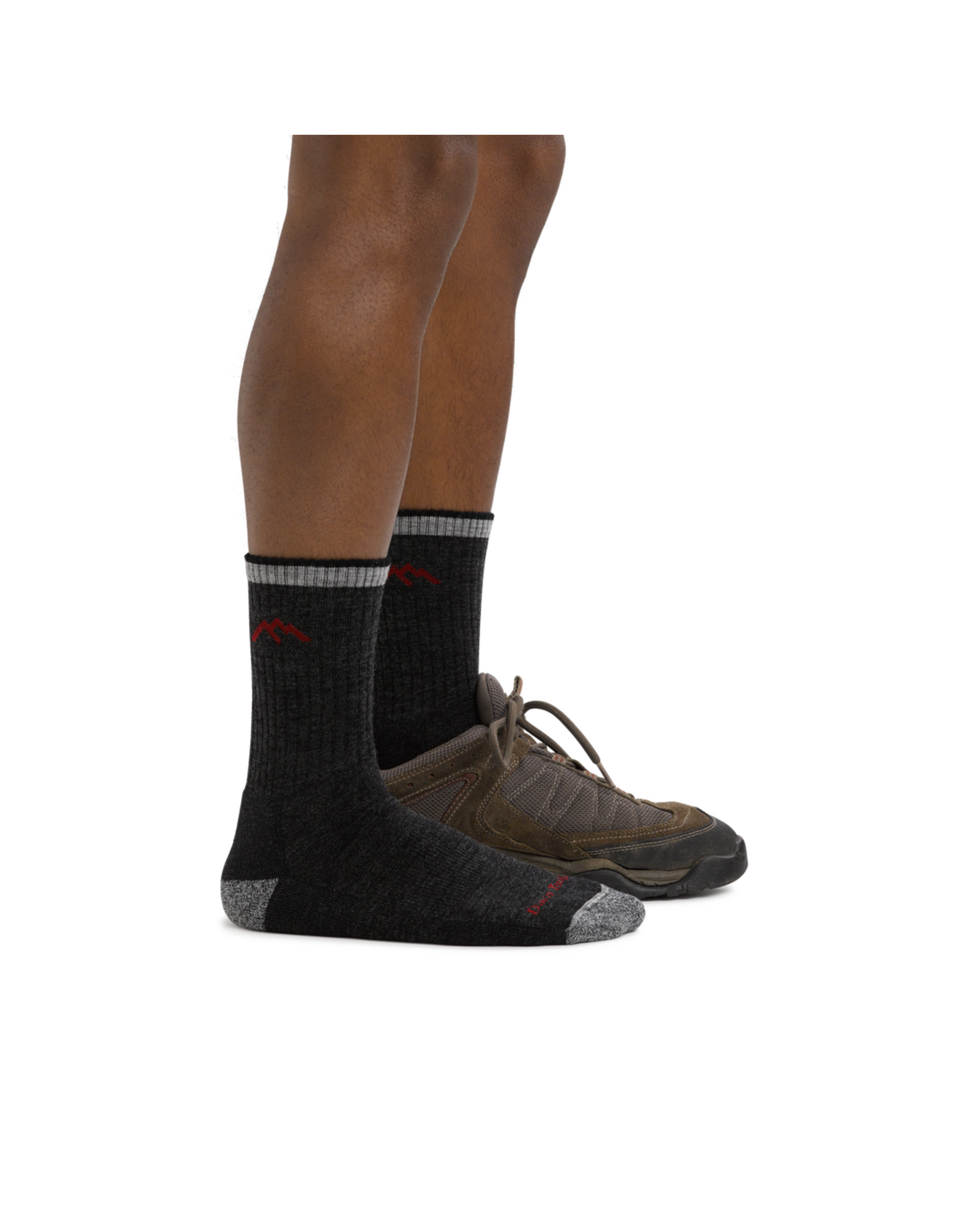DARN TOUGH MENS HIKER MICRO CREW MIDWEIGHT W/CUSHION SOCK BLACK XL