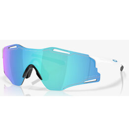 oakley CYBR ZERO POLISHED WHITE PRIZM SAPPHIRE SUNGLASS