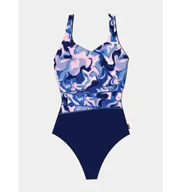 WOMEN MARBLE SWIRL SPLICE SUIT