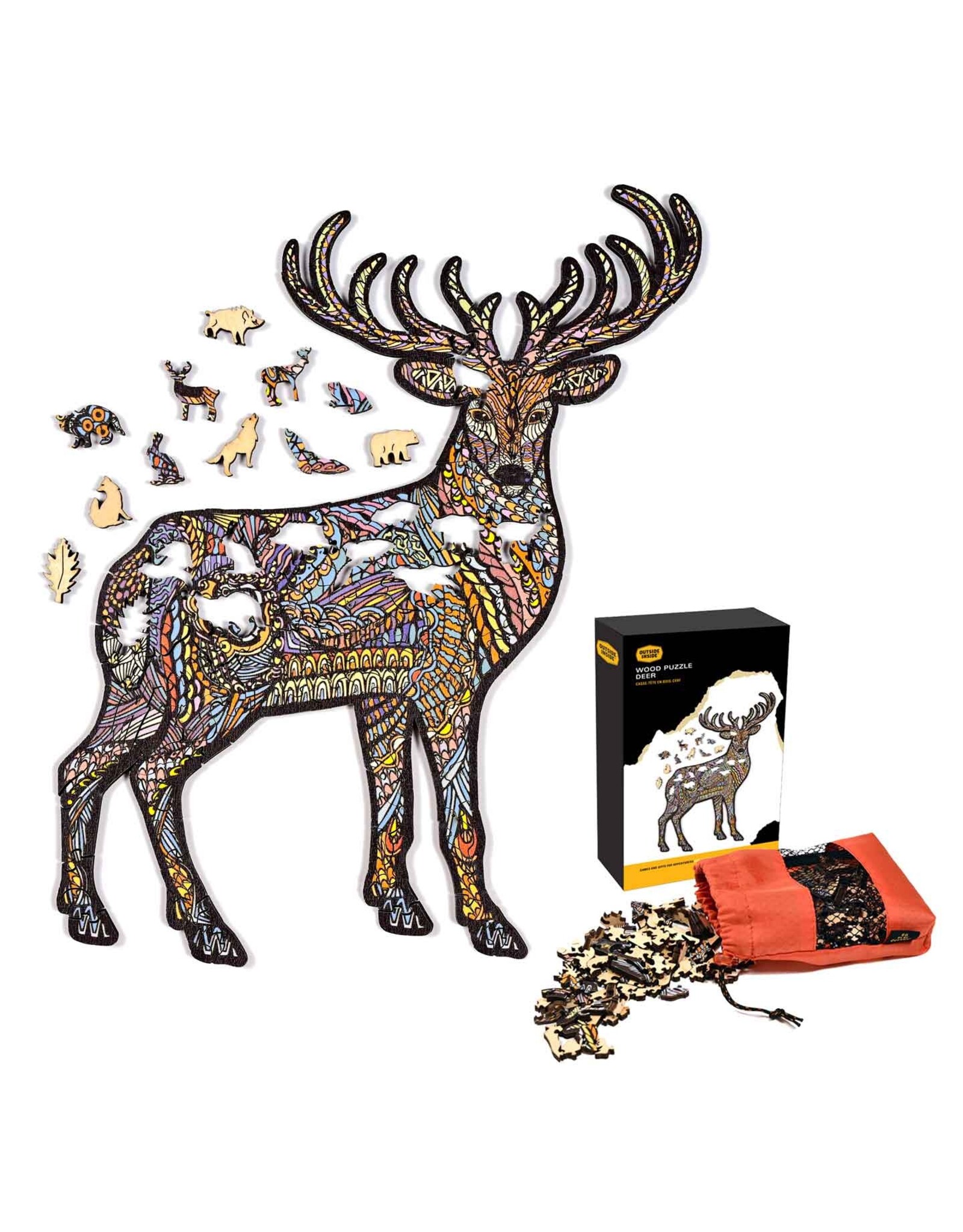 GSI OUTDOORS WHITETAIL DEER WOOD PUZZLE