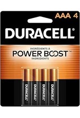 BATTERY DURACELL AAA 4PK COPPER