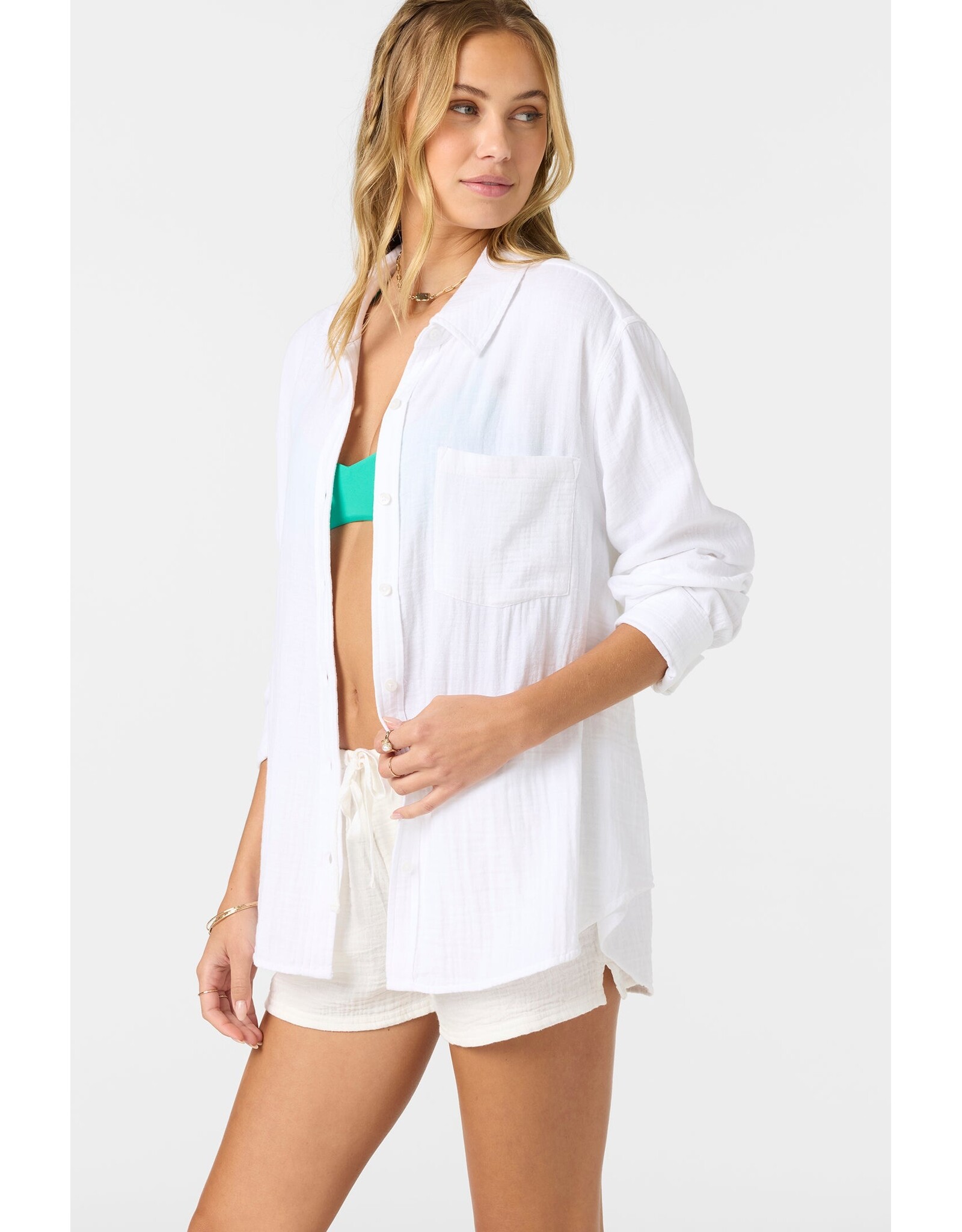 ONEILL WOMEN LENI RELAXED LS WOVEN SHIRT