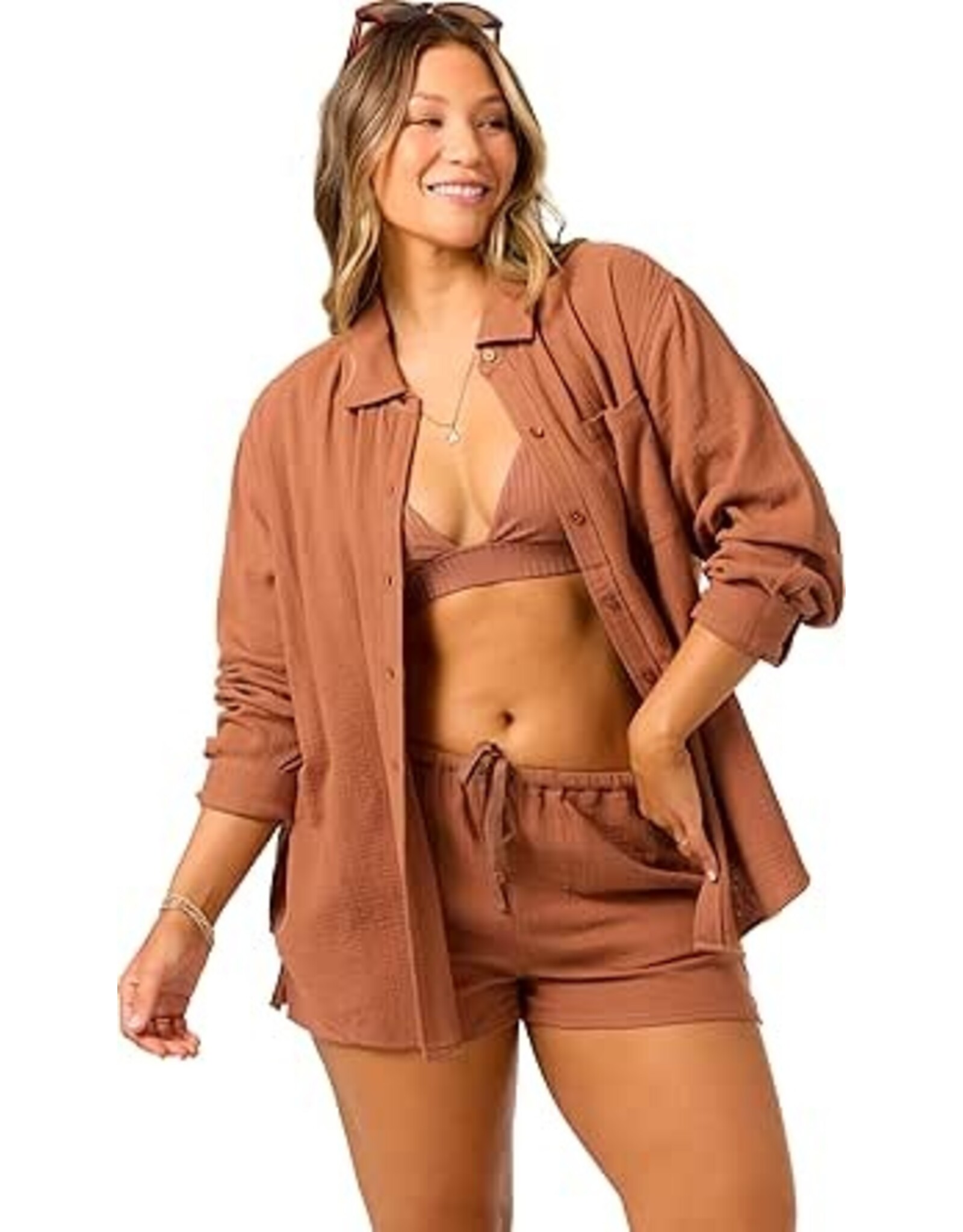 ONEILL WOMEN LENI RELAXED LS WOVEN SHIRT