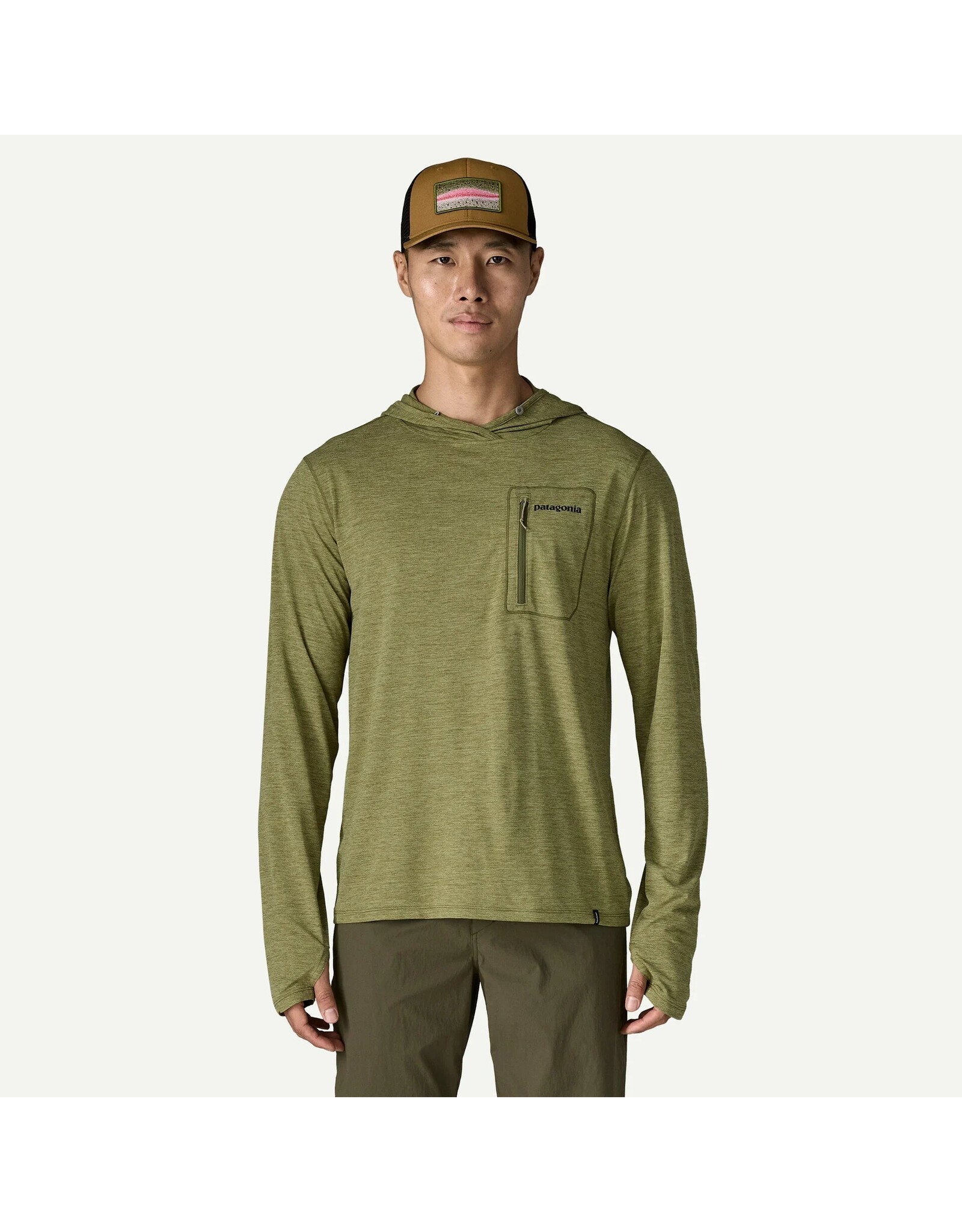 PATAGONIA MEN'S CAP COOL SUN HOODY - FITZ ROY TROUT