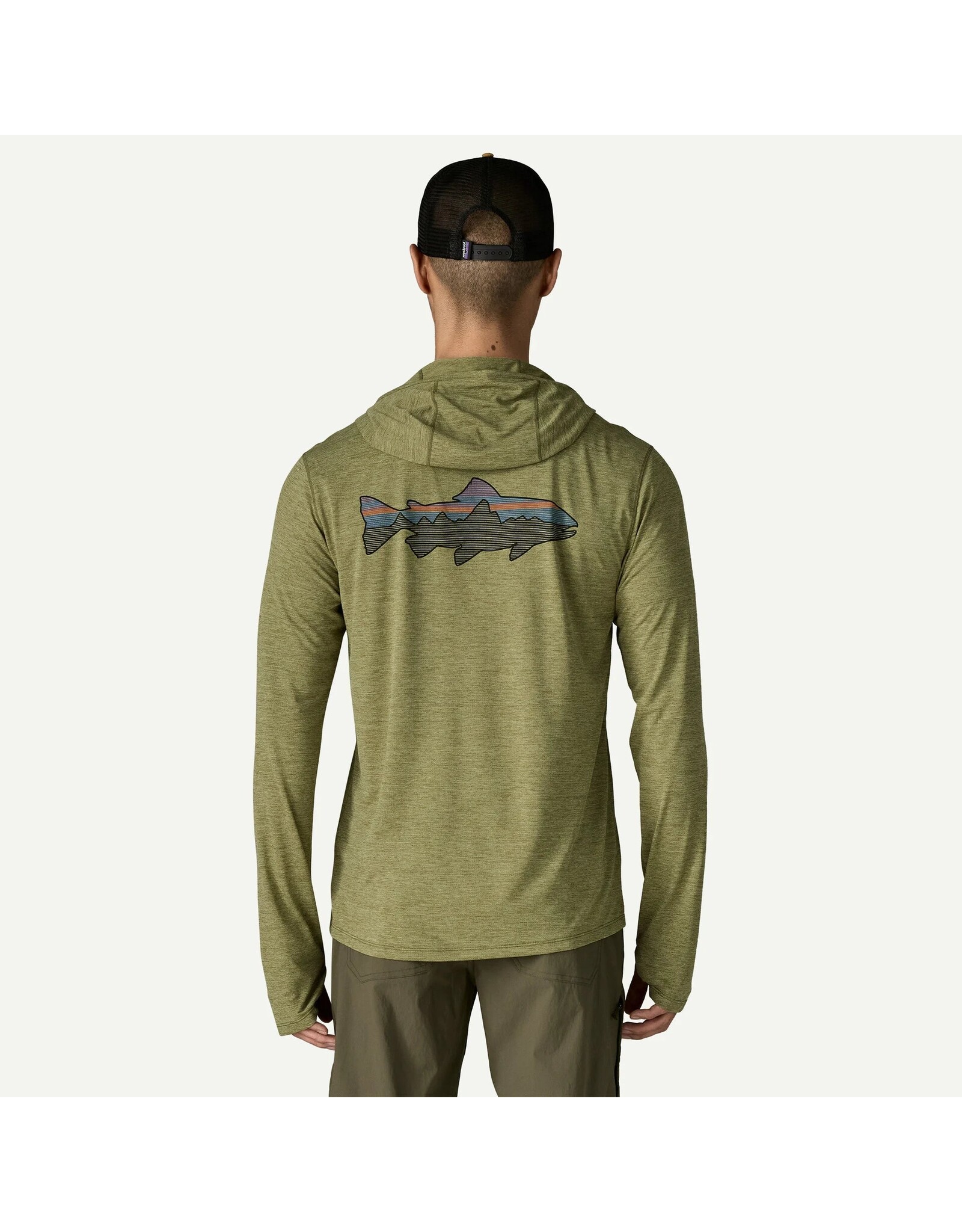 PATAGONIA MEN'S CAP COOL SUN HOODY - FITZ ROY TROUT