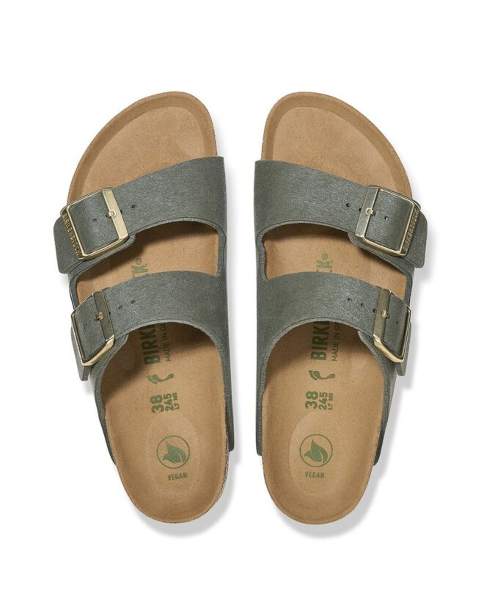BIRKENSTOCK ARIZONA MF VEGAN DESSERT THYME SANDAL