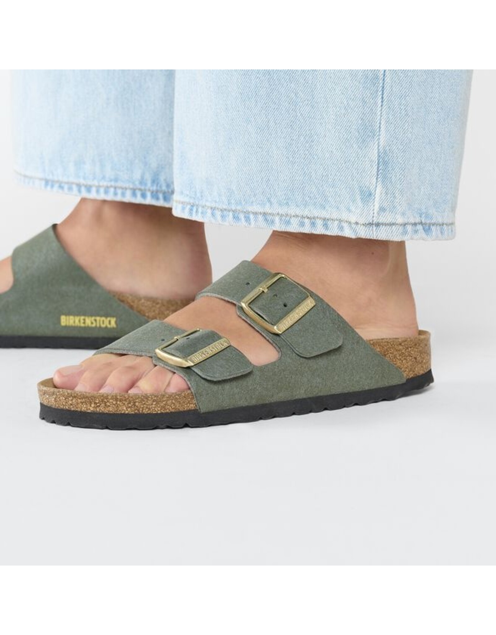 BIRKENSTOCK ARIZONA MF VEGAN DESSERT THYME SANDAL