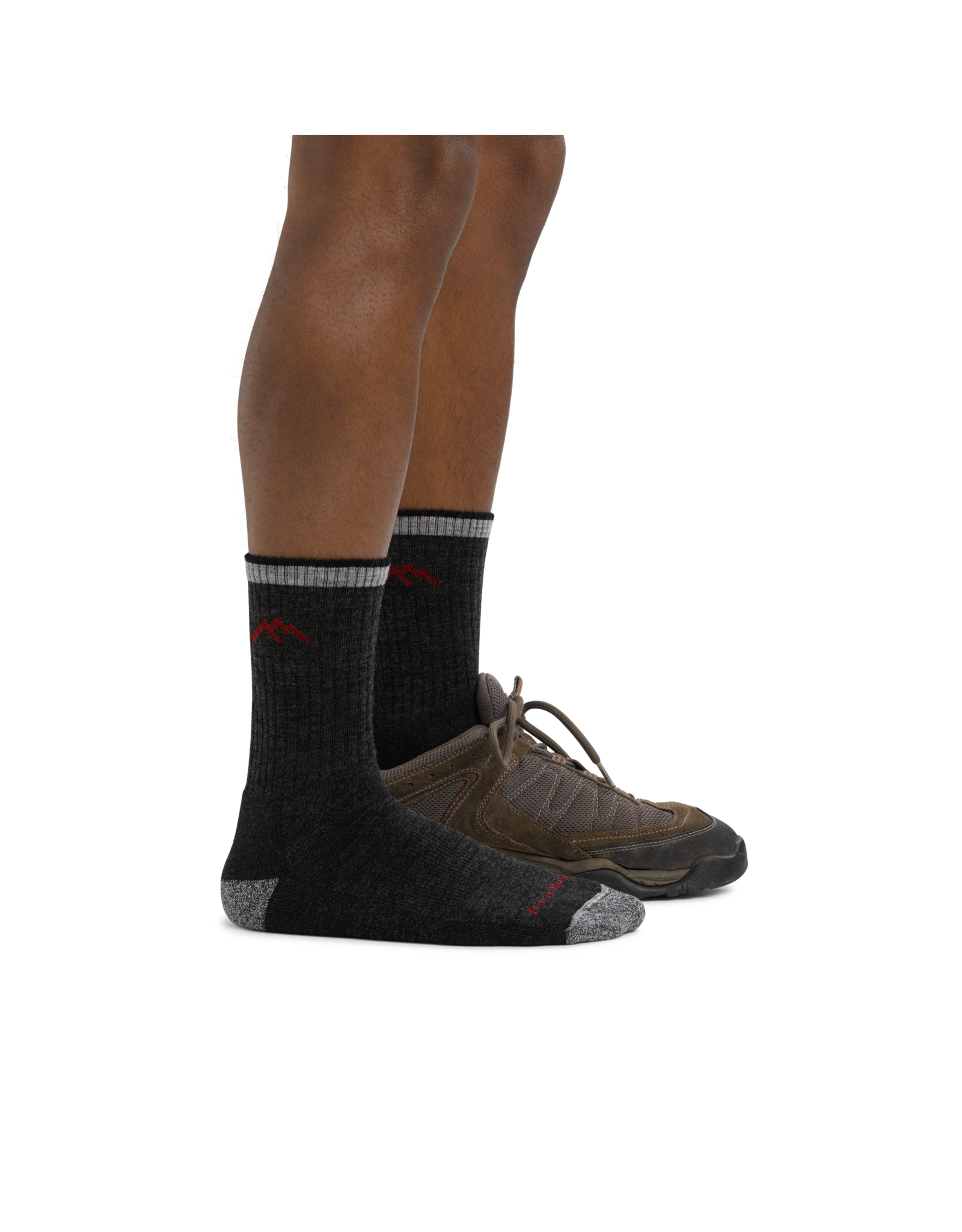 DARN TOUGH MENS HIKER MICRO CREW MIDWEIGHT W/CUSHION SOCK BLACK XXL