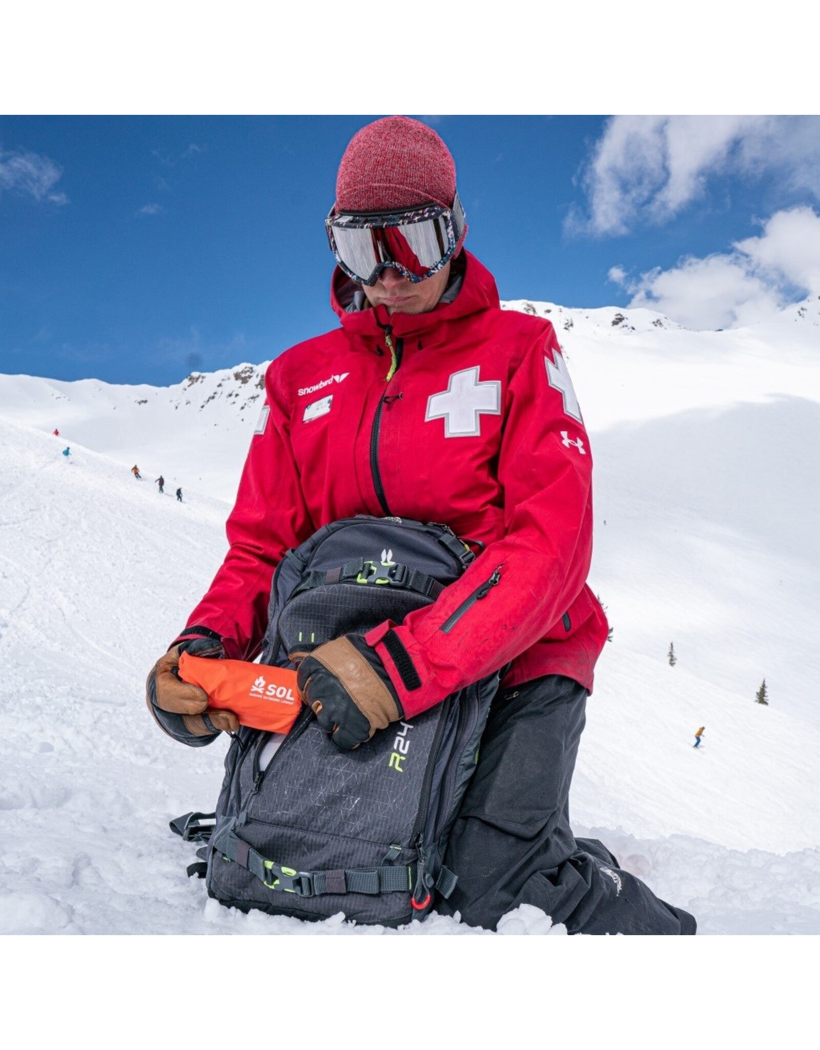 SOL THERMAL BIVY W/RESCUE WHISTLE - ORANGE