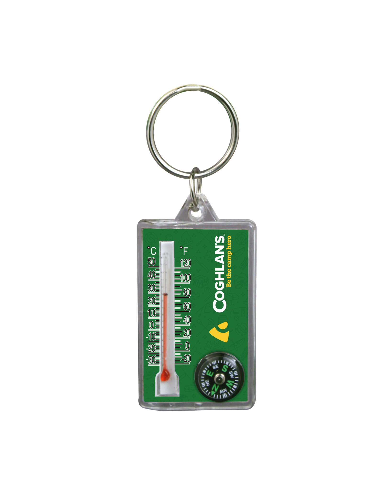 COGHLAN'S THERMOMETER & COMPASS KEY RING
