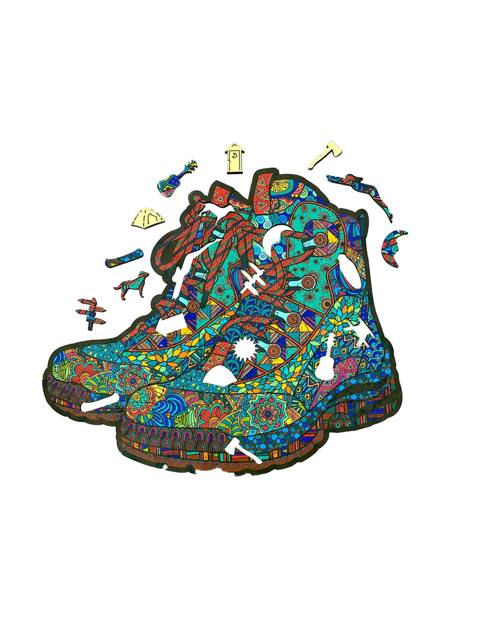 GSI OUTDOORS HIKING BOOTS WOOD PUZZLE