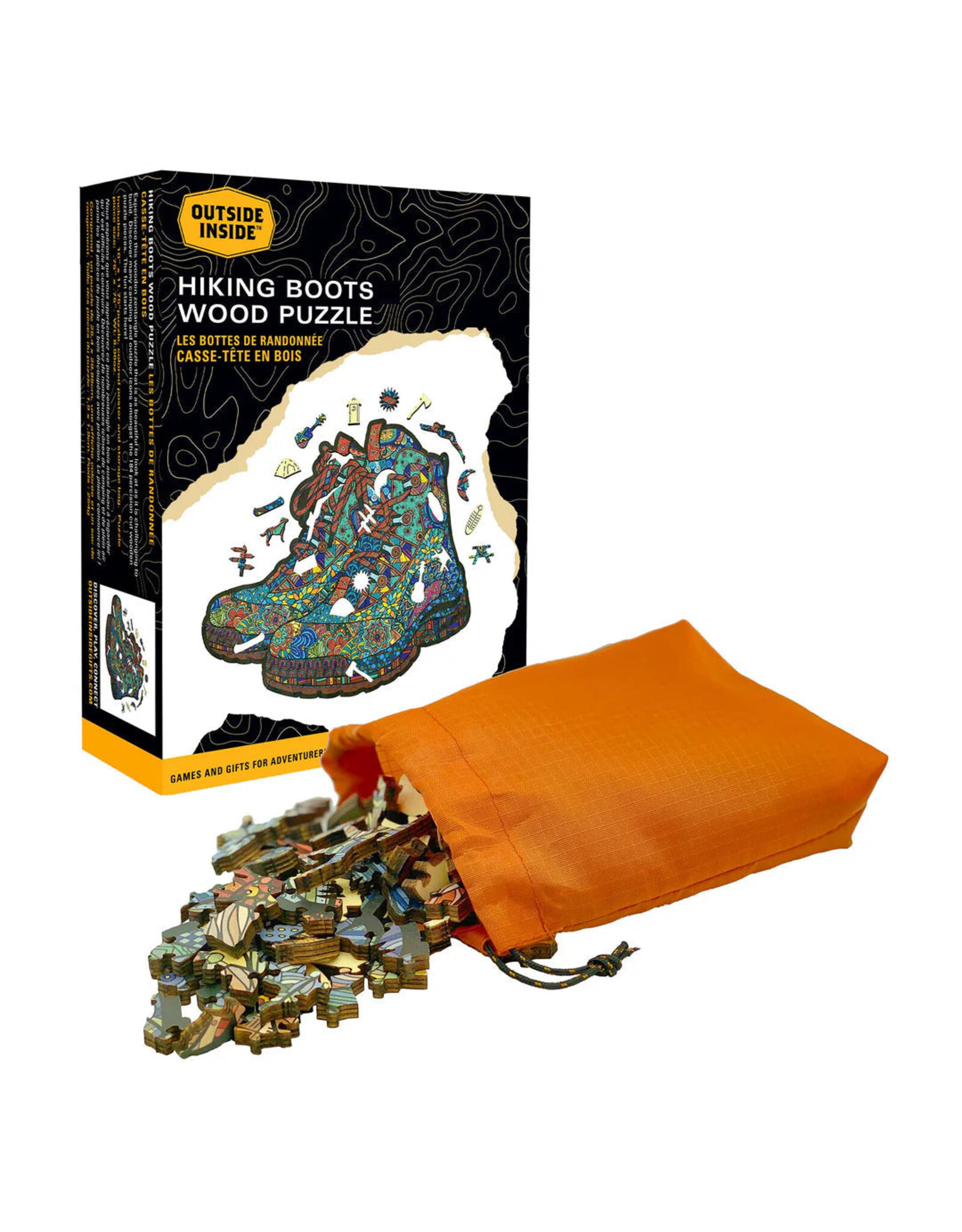 GSI OUTDOORS HIKING BOOTS WOOD PUZZLE