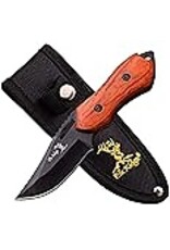 ELK RIDGE FIXED BLADE 8" FULL TANG BURLWOOD HANDLE