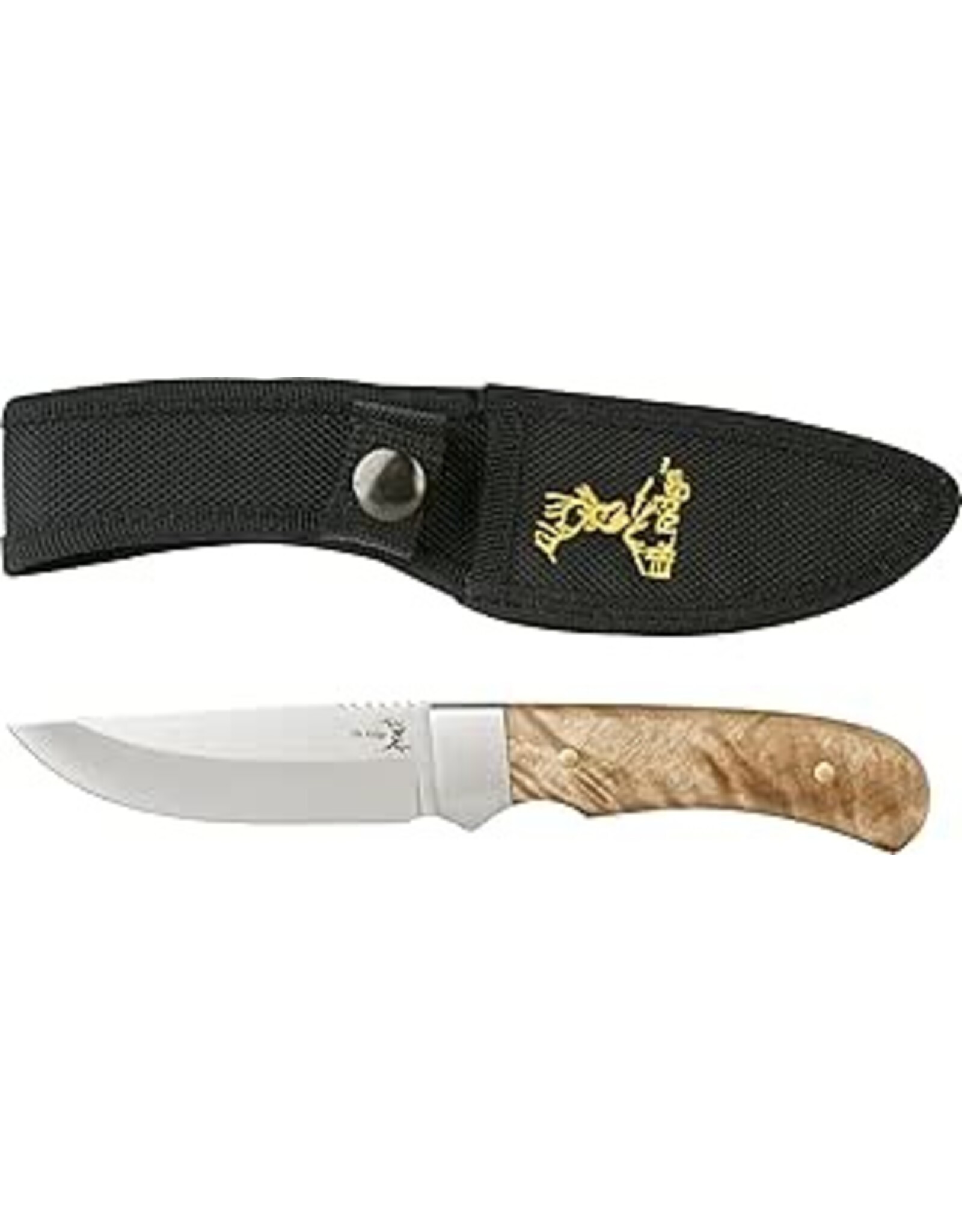 ELK RIDGE FIXED BLADE 8" FULL TANG BURLWOOD HANDLE