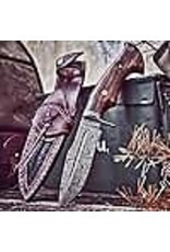 ELK RIDGE FIXED BLADE 8" FULL TANG BURLWOOD HANDLE