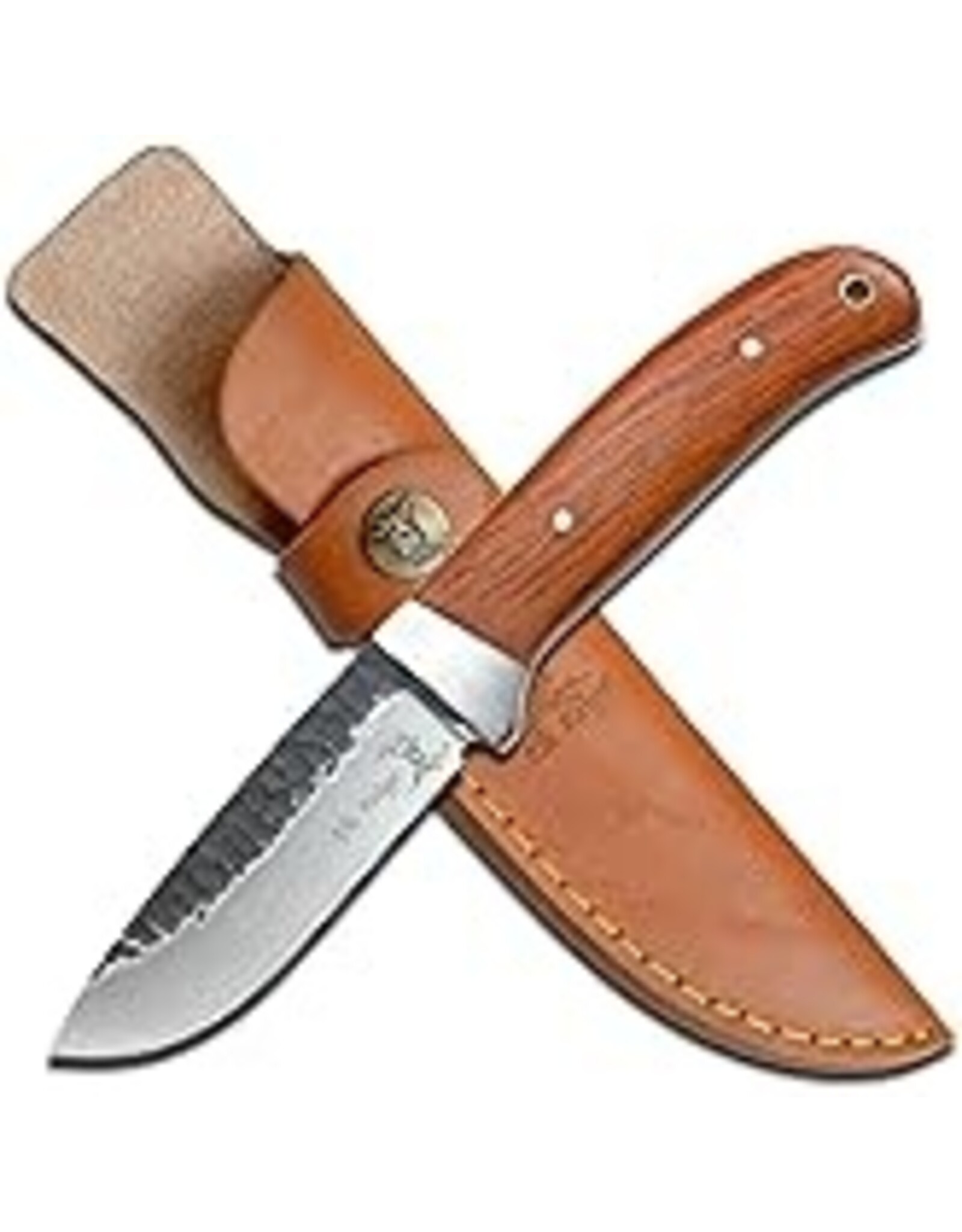 ELK RIDGE FIXED BLADE 8" FULL TANG BURLWOOD HANDLE