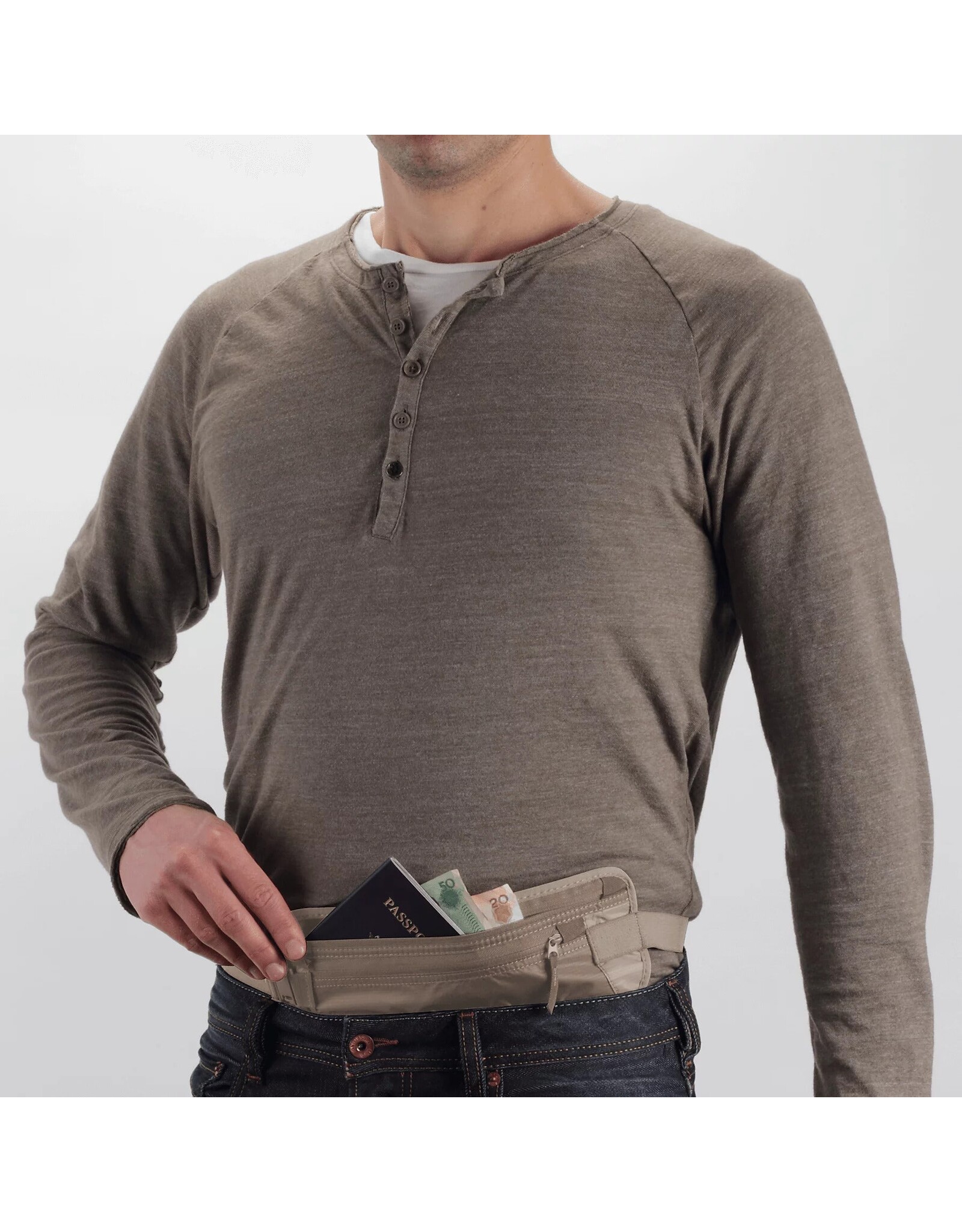 UNDERCOVER MONEY BELT DLX KHAKI