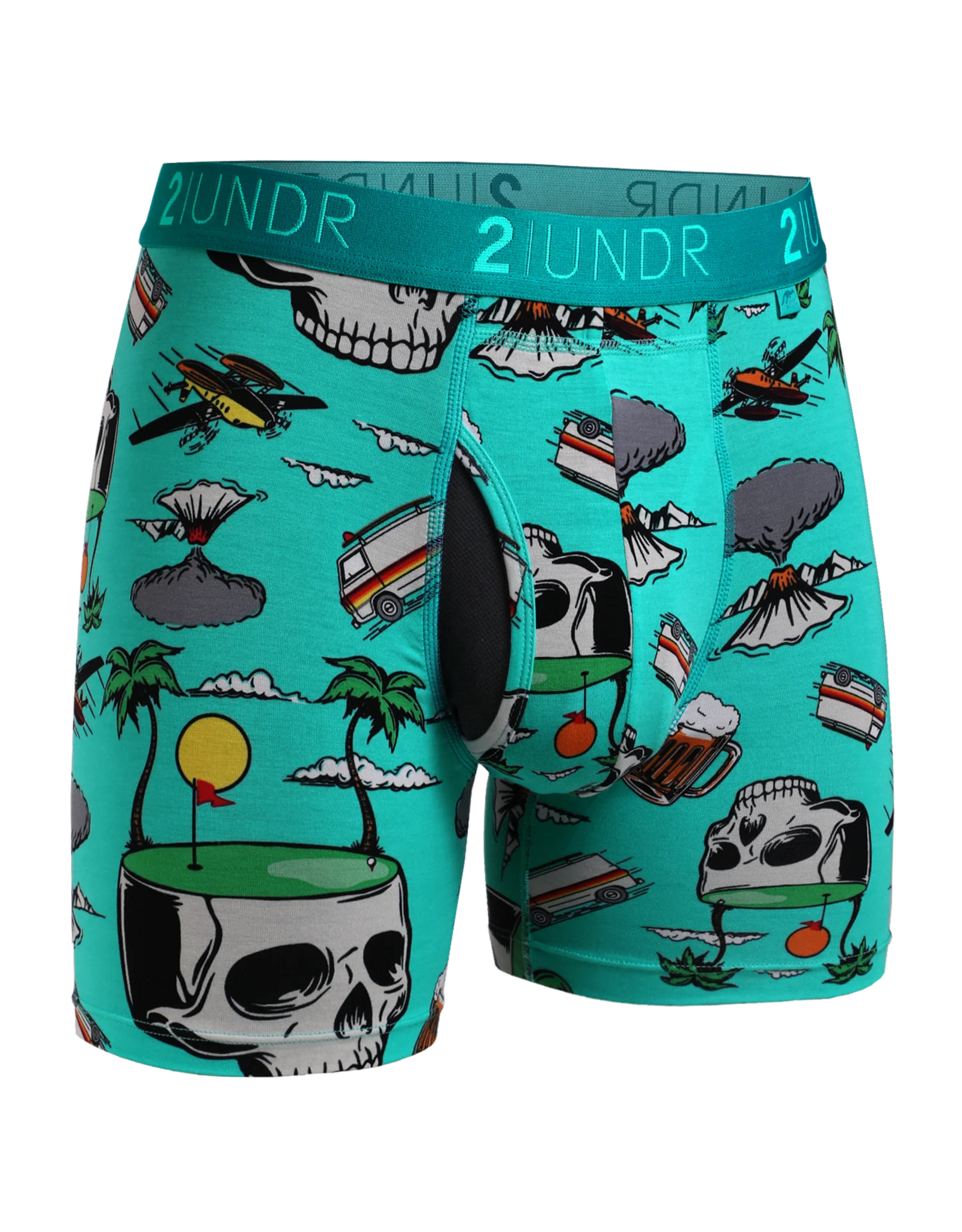 2UNDER MEN 2UNDER SWING SHIFT PRINT BOXER BRIEF