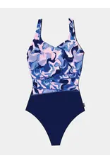 WOMEN MARBLE SWIRL SPLICE SUIT