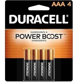BATTERY DURACELL AAA 4PK COPPER