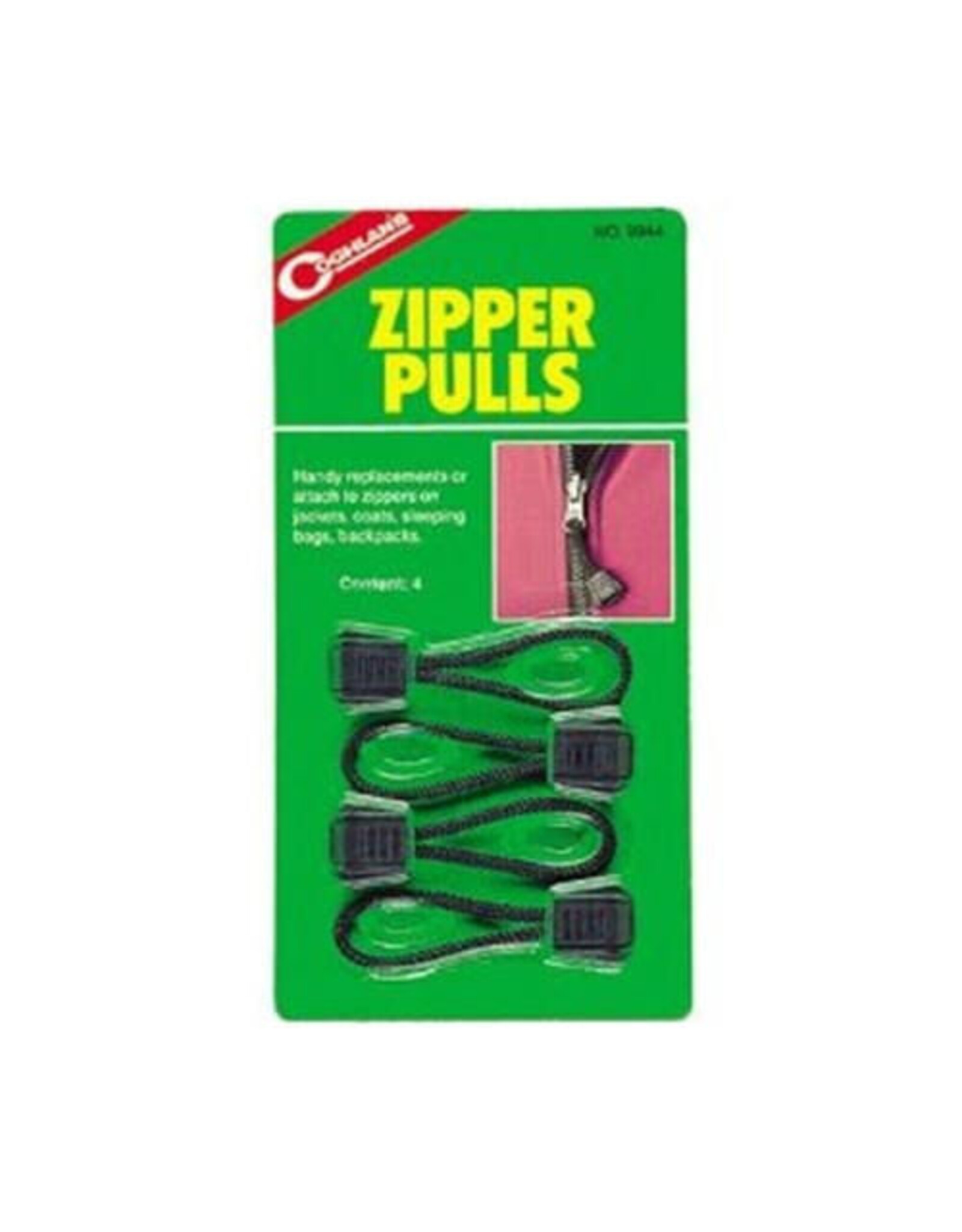 COGHLAN'S ZIPPER PULLS 4 PACK
