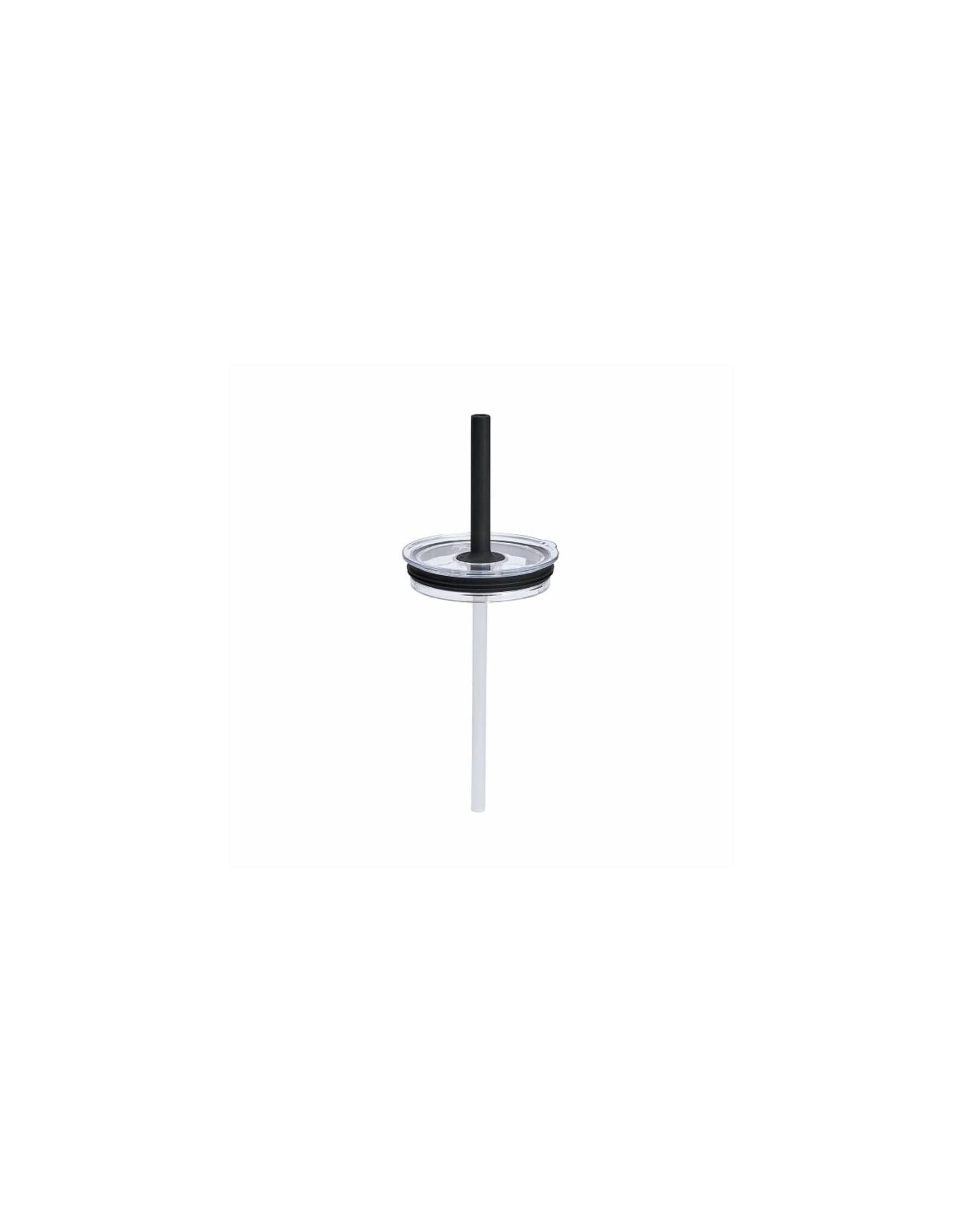 Hydro Flask MEDIUM PRESS-IN TUMBLER STRAW LID CLEAR/BLACK