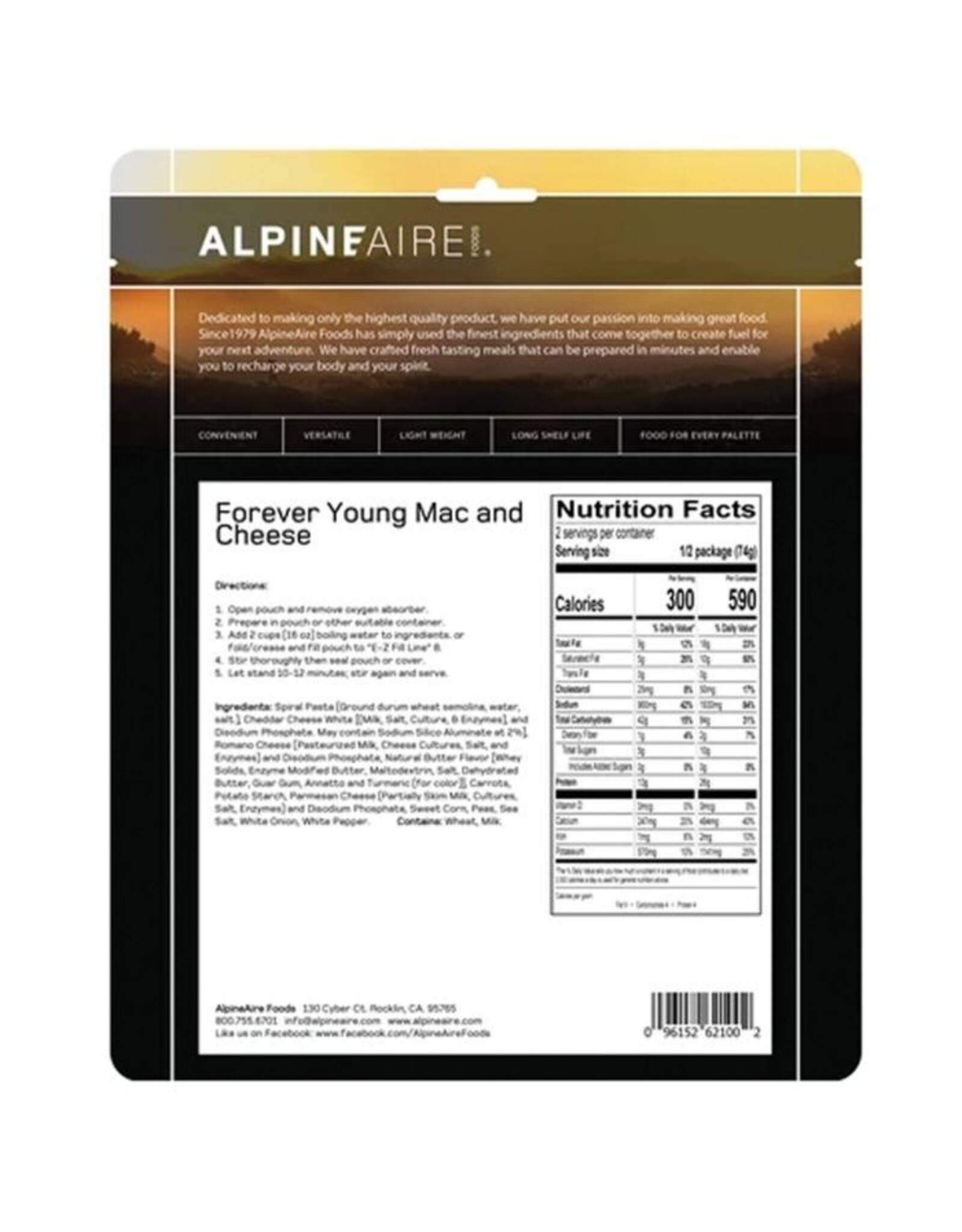 ALPINEAIRE FOREVER YOUNG MAC & CHEESE