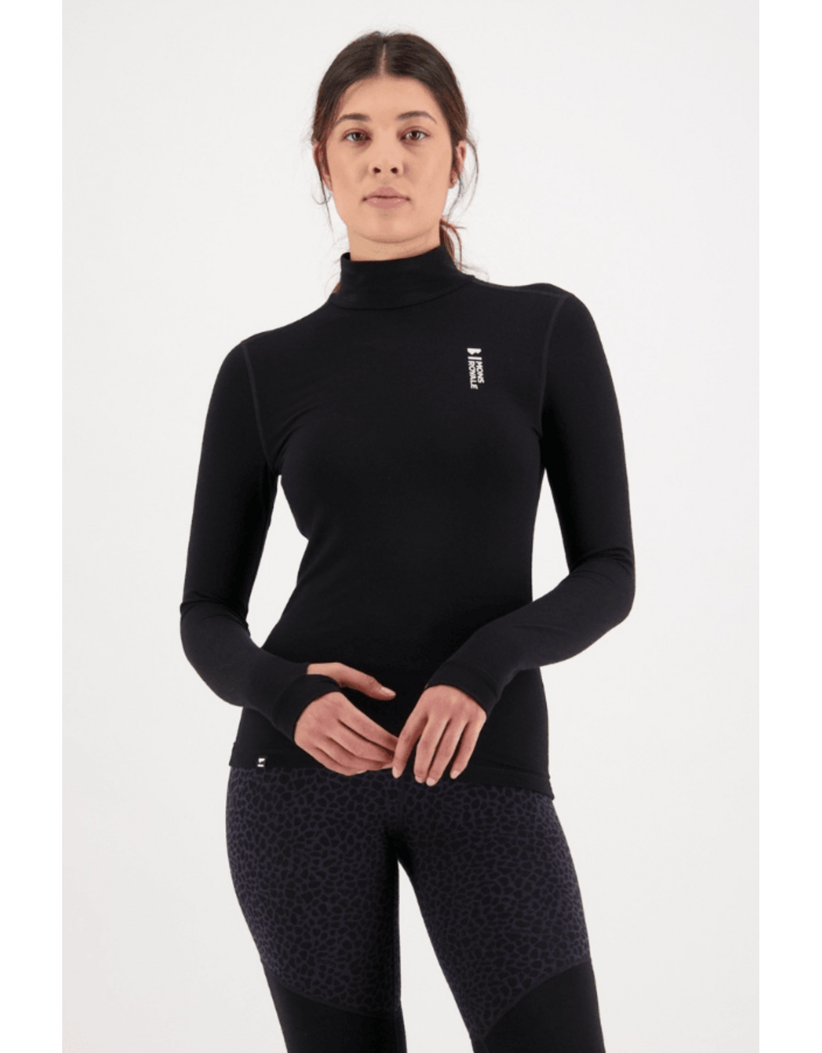 MONS ROYALE WOMEN CASCADE MERINO FLEX 200 MOCK NECK