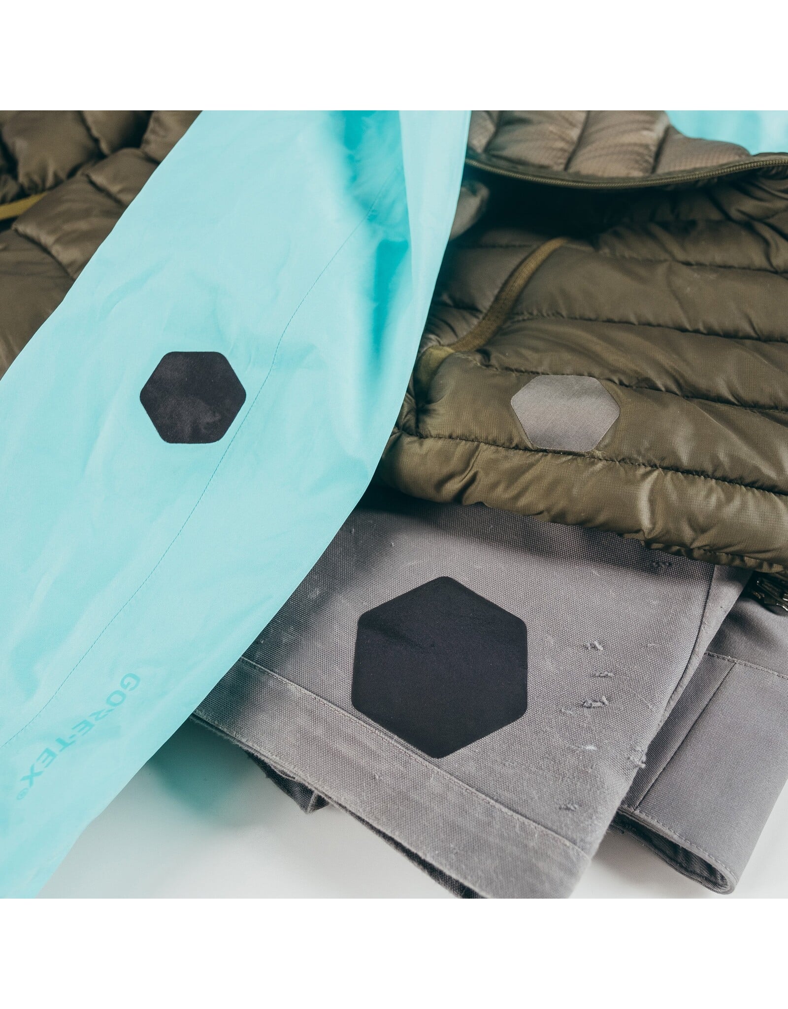 GEAR AID TENACIOUS TAPE PATCHES HEX BLACK