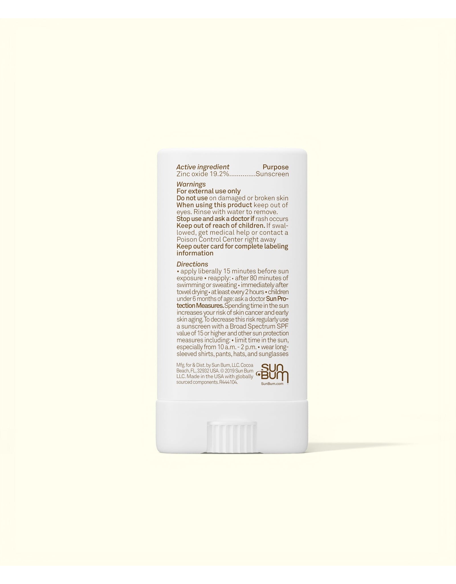 BABY BUM SPF 50 MINERAL SUNSCREEN FACE STICK  3 OZ