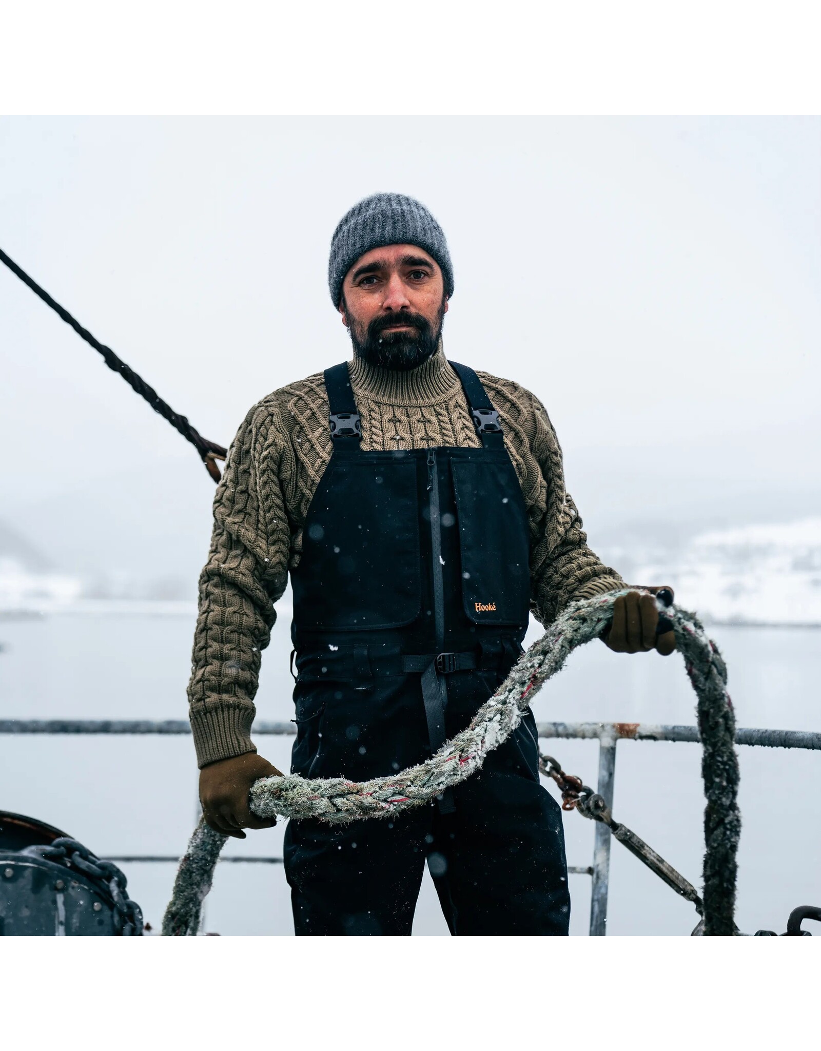 HOOKE MEN FISHERMAN SWEATER