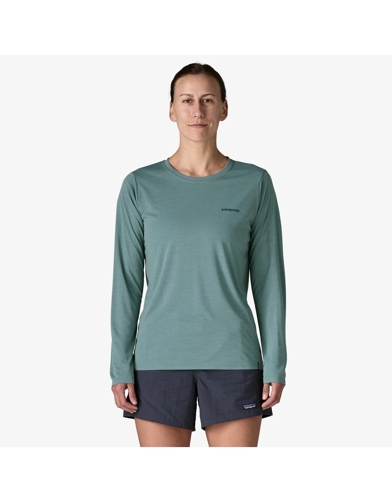 PATAGONIA WOMENS L/S CAP COOL DAILY SHIRT - BOARDSHORT LOGO