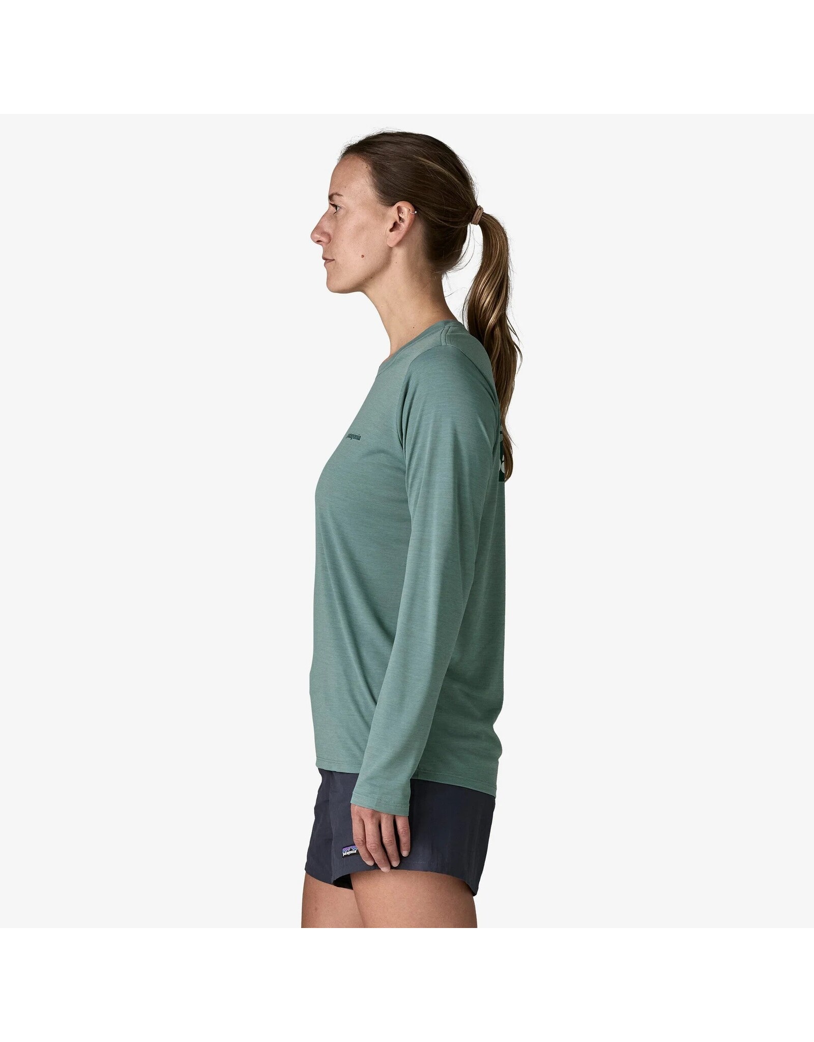 PATAGONIA WOMENS L/S CAP COOL DAILY SHIRT - BOARDSHORT LOGO
