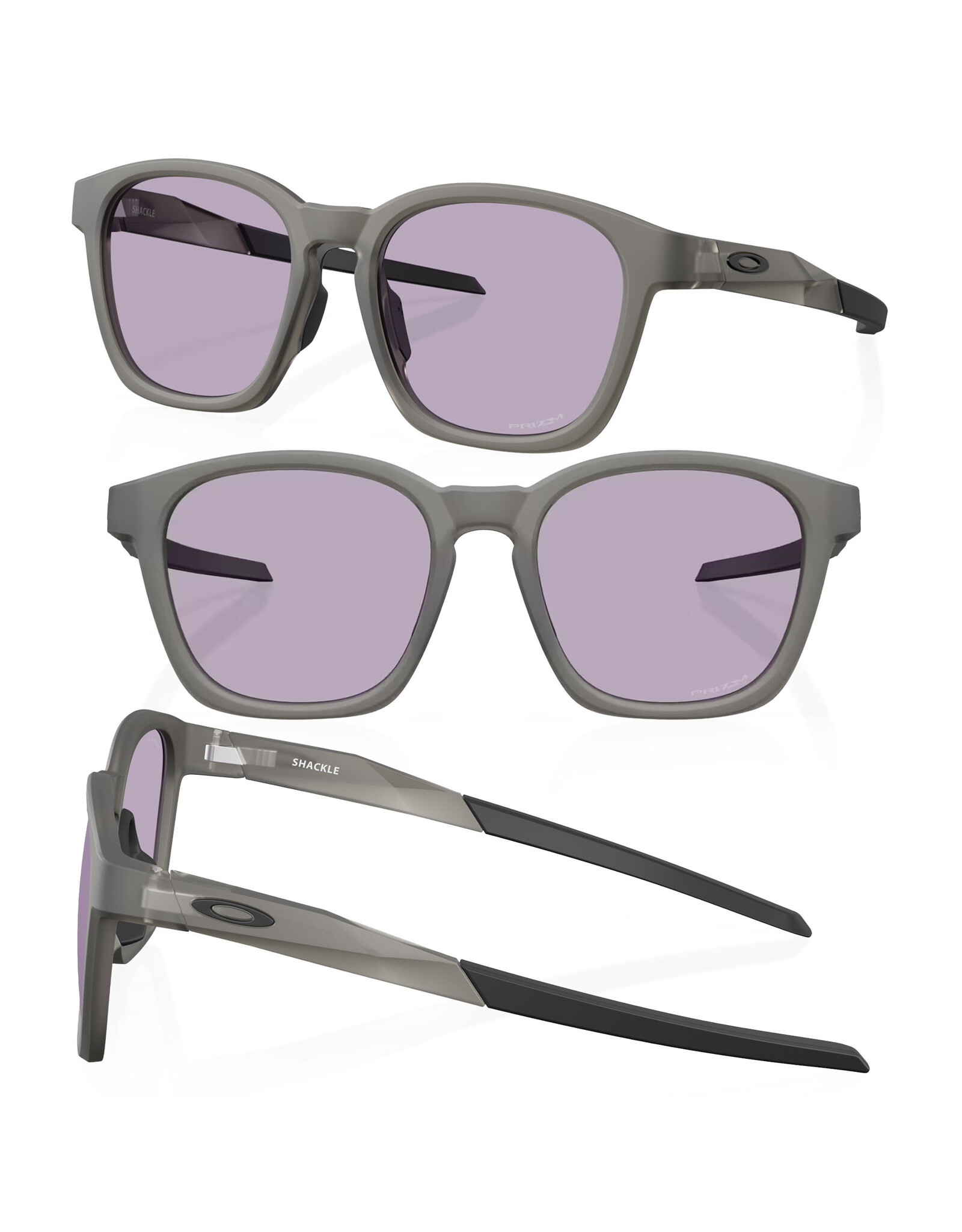 oakley SHACKLE MATTE GREY SMOKE PRIZM SLATE SUNGLASS