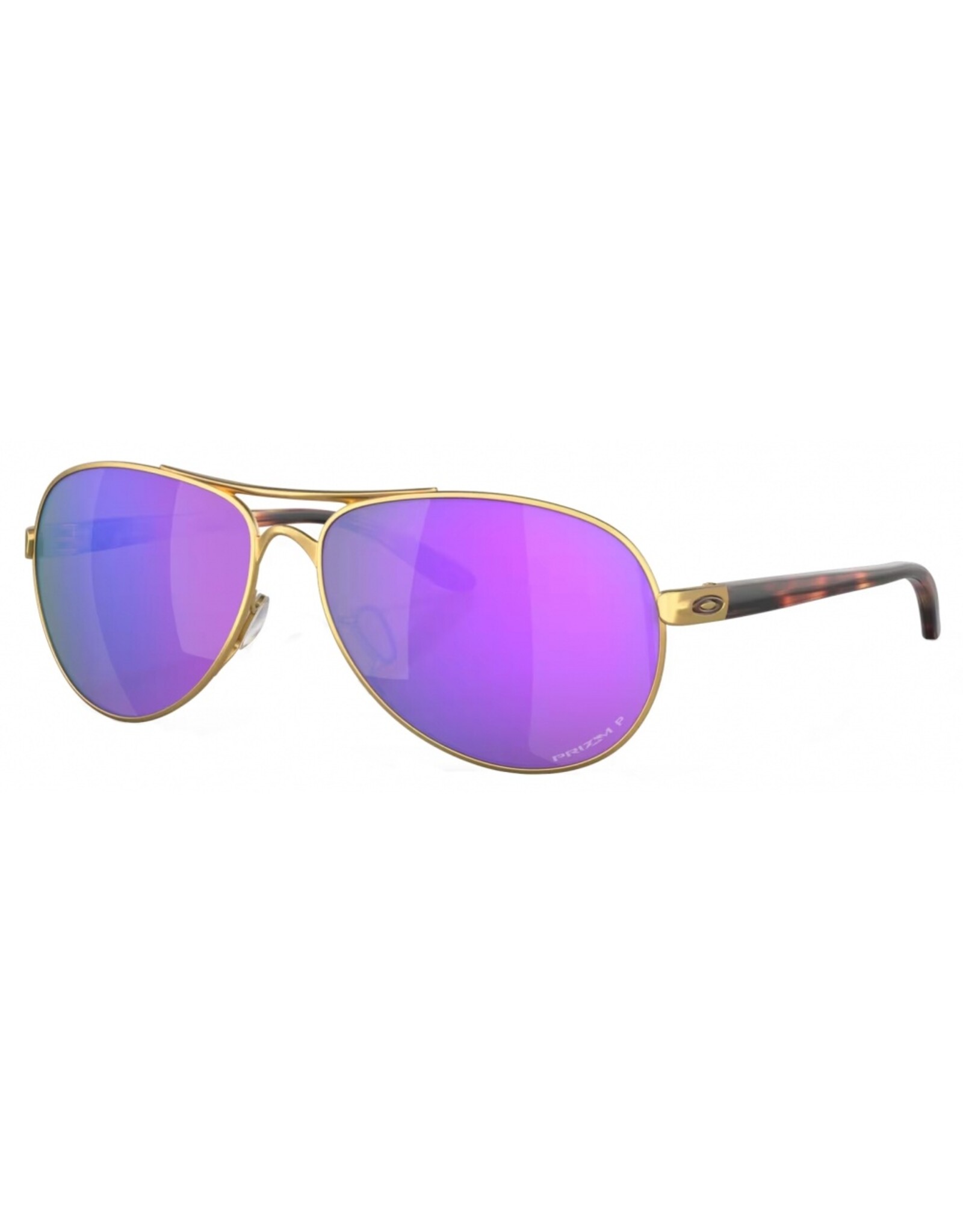 oakley FEEDBACK SATIN GOLD PRIZM VIOLET POLARIZED SUNGLASSES
