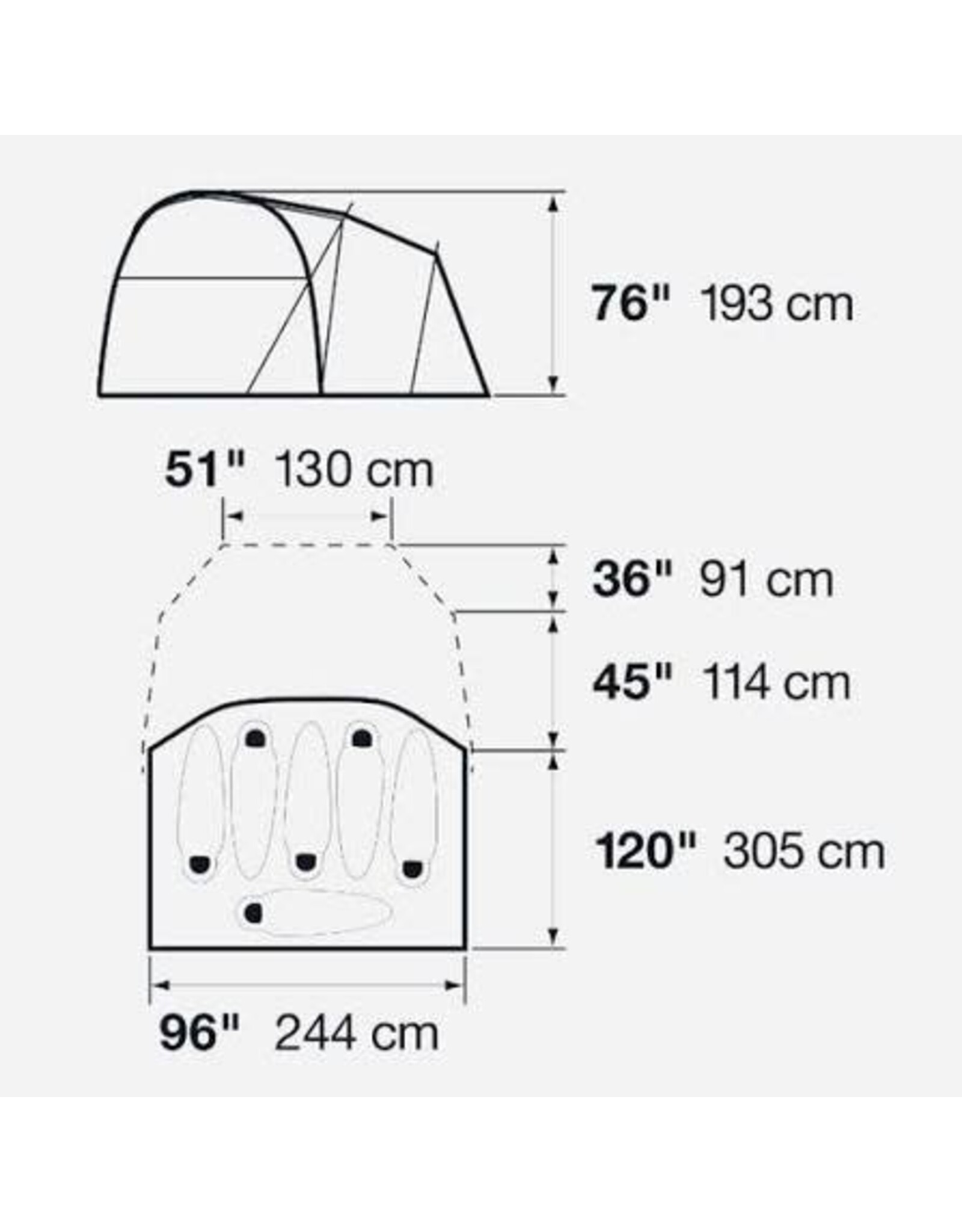 THE NORTH FACE WAWONA 6 TRAILHEAD TENT