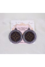 Lost Highway Customs Louis Vuitton Upcycled Earrings Black