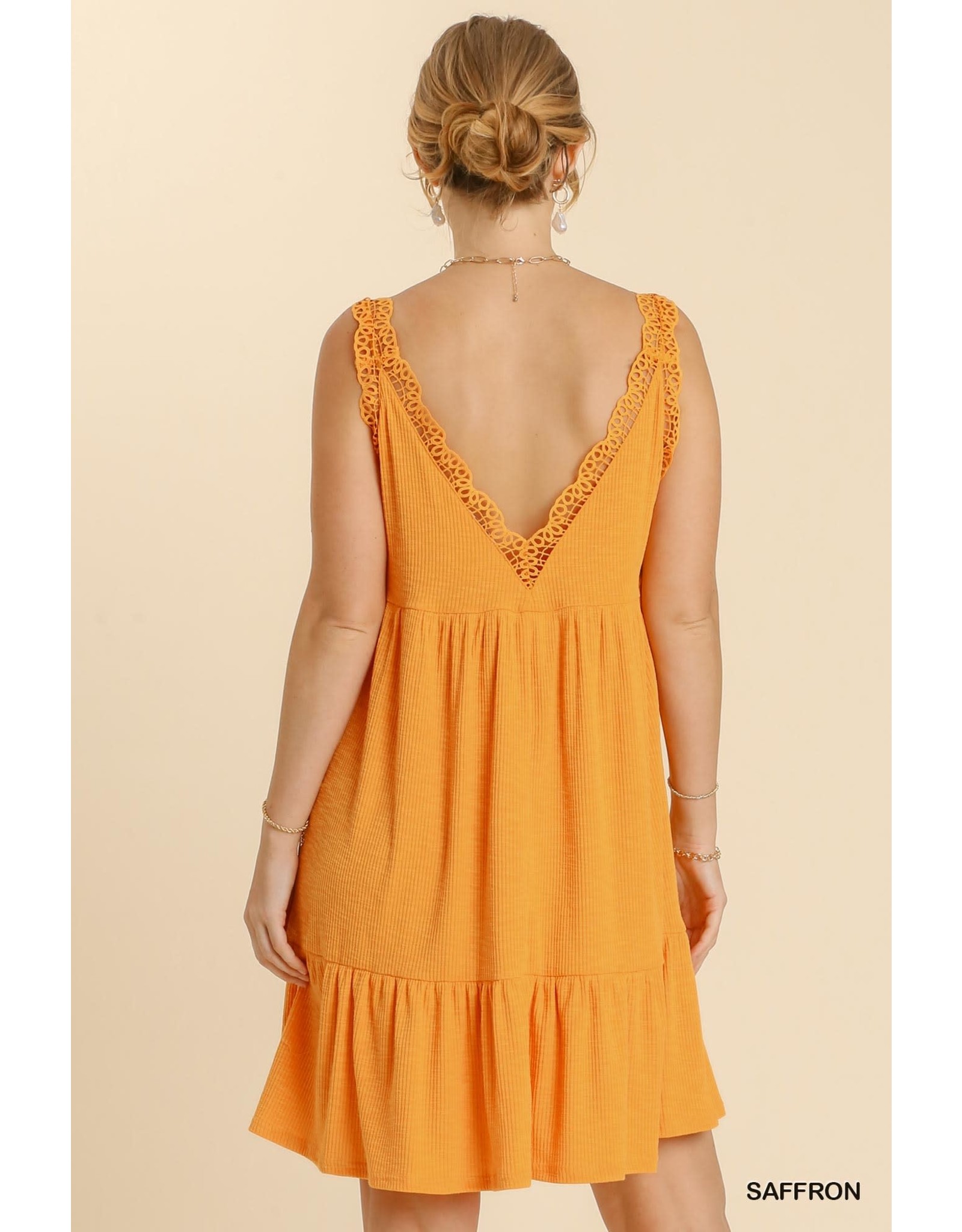 Umgee USA Saffron Crochet Sleeveless Dress