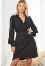 Andree  by Unit Black Sleek Shirt Dress