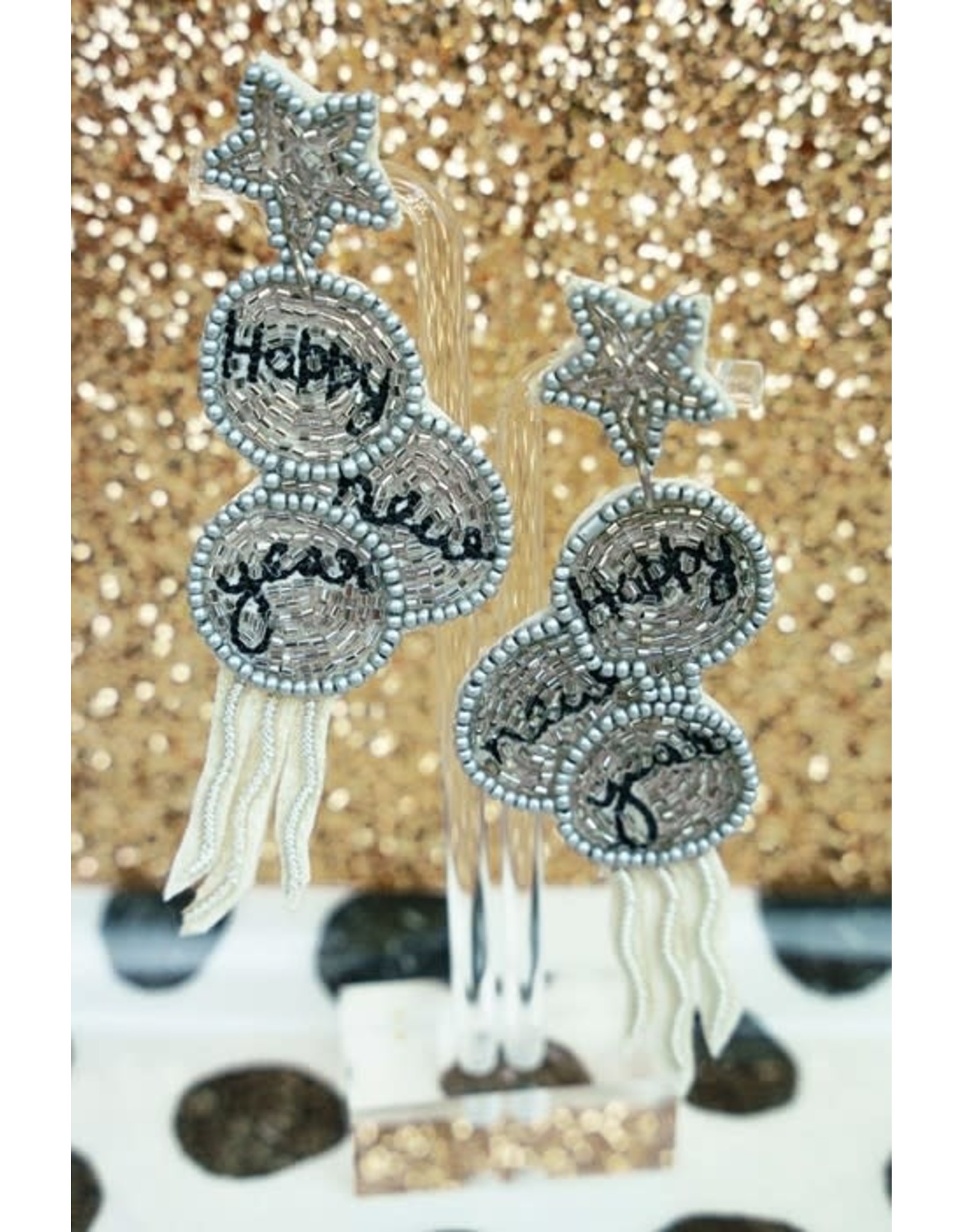 New Years Eve Beaded Earrings