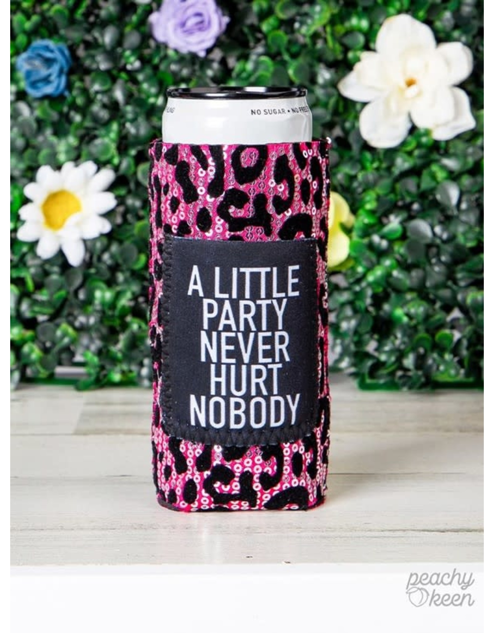 Slim Koozie - A Little Party sequin