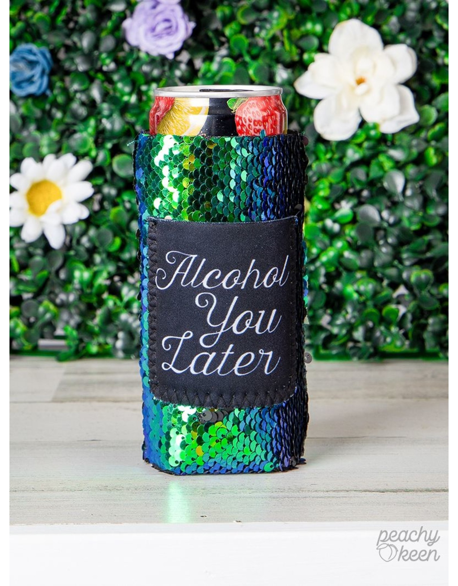 Skinny Sequin Koozie