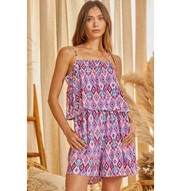 Emily Wonder Vibrant Geo Print Romper